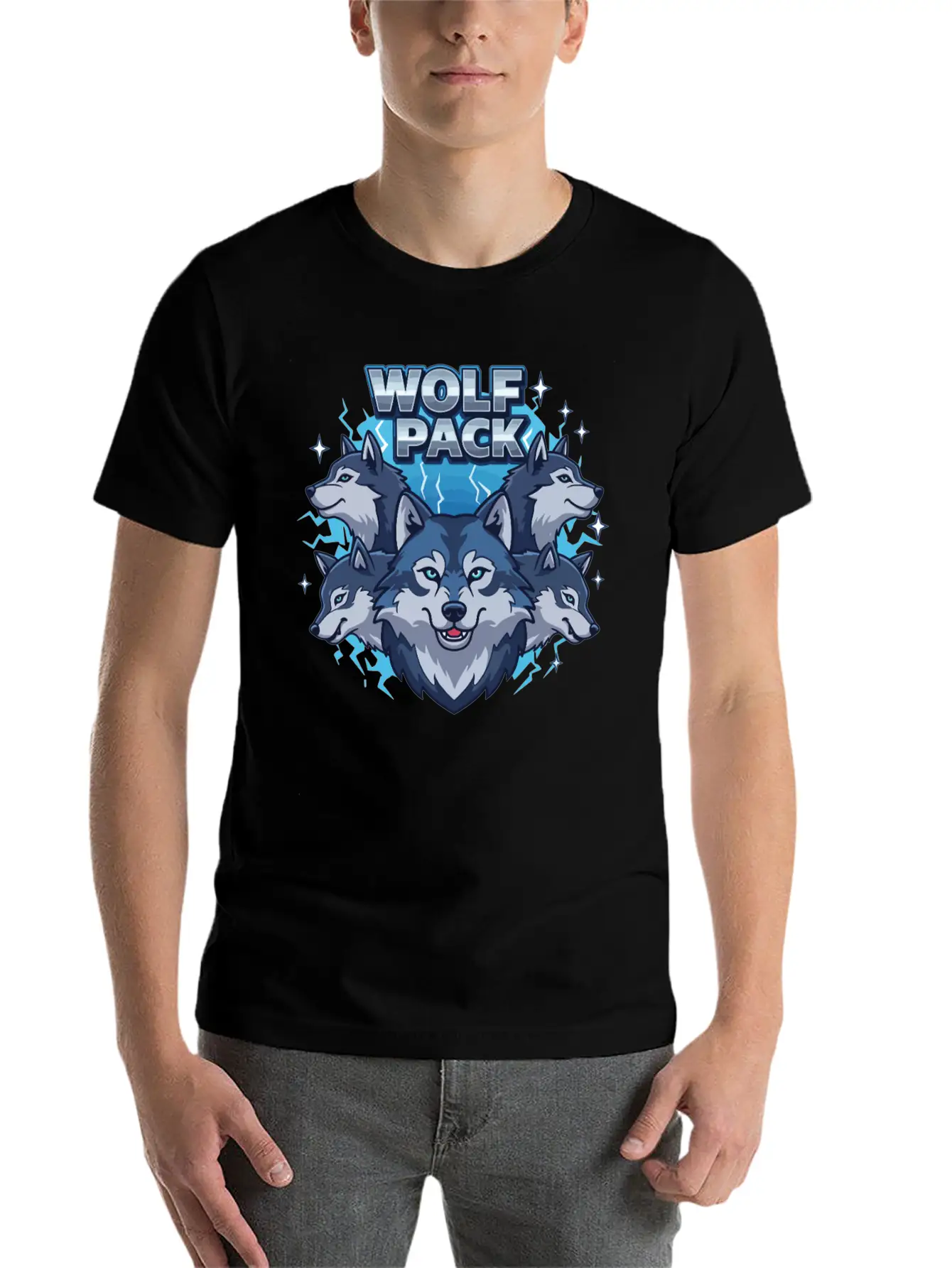 Wild Wolf Pack Power Classic Fit Graphic Tee For Daily Comfort – Unisex Cotton Shirt