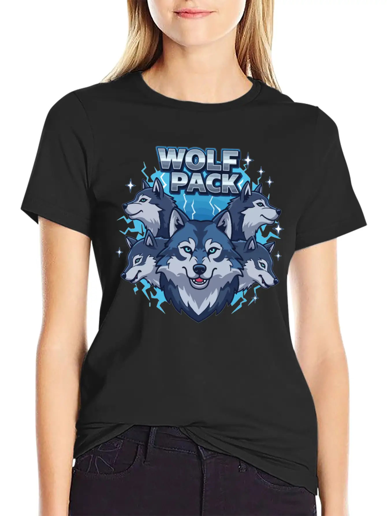 Wild Wolf Pack Power Classic Fit Graphic Tee For Daily Comfort – Unisex Cotton Shirt