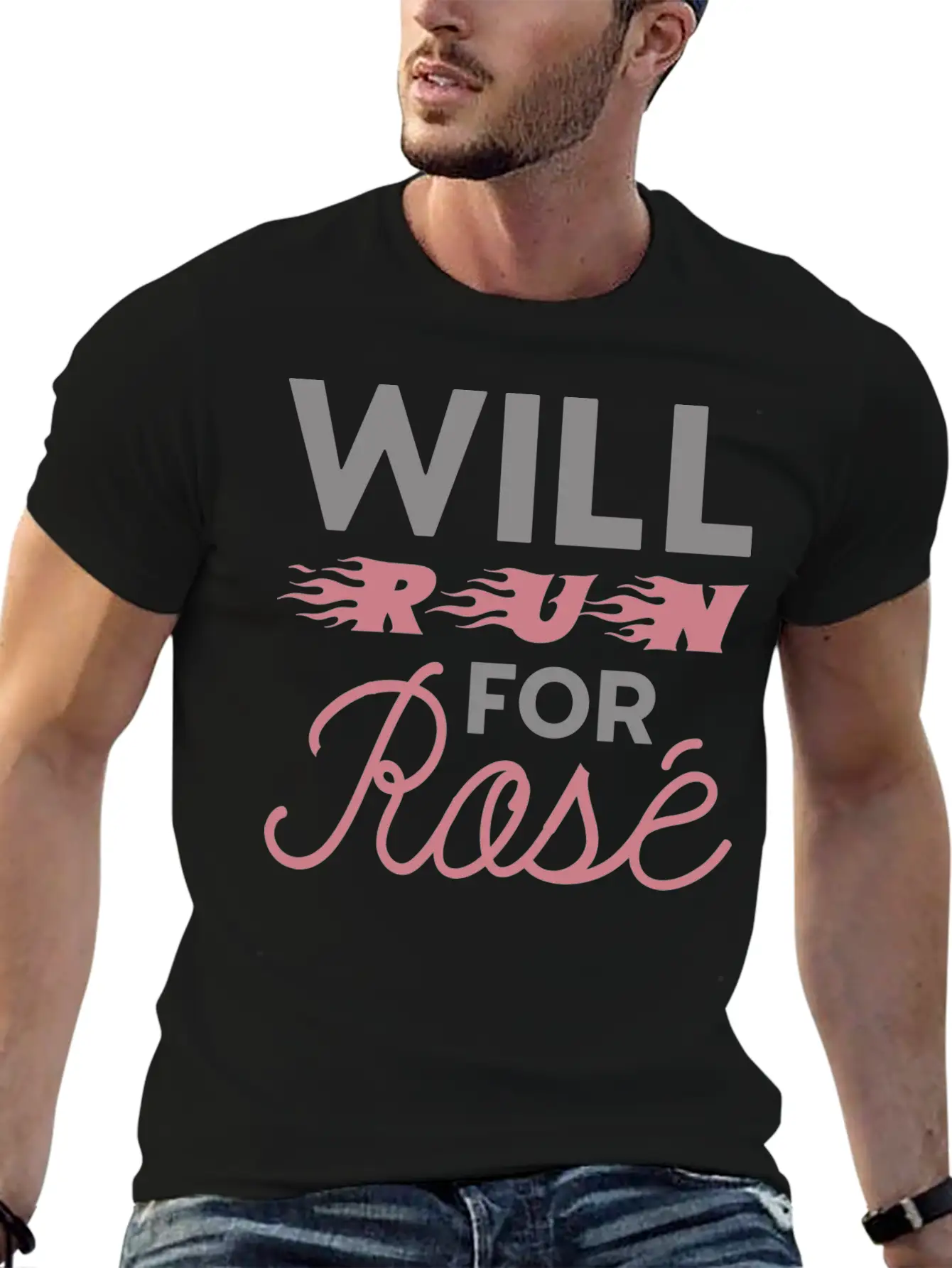 Will Run For Ros Lightweight Cotton T-Shirt – Daily Comfort Graphic Shirt