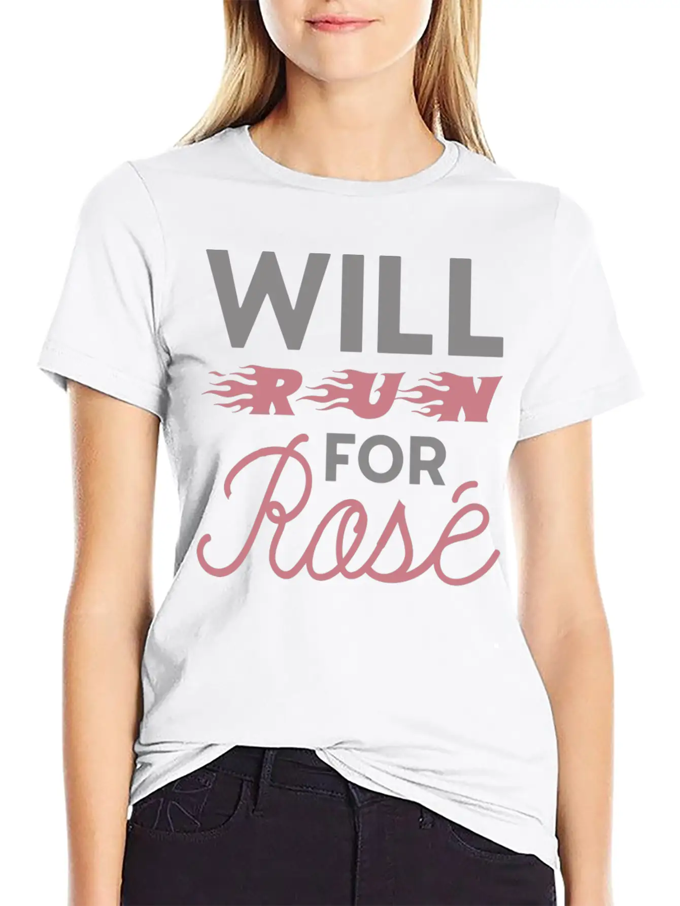 Will Run For Ros Lightweight Cotton T-Shirt – Daily Comfort Graphic Shirt
