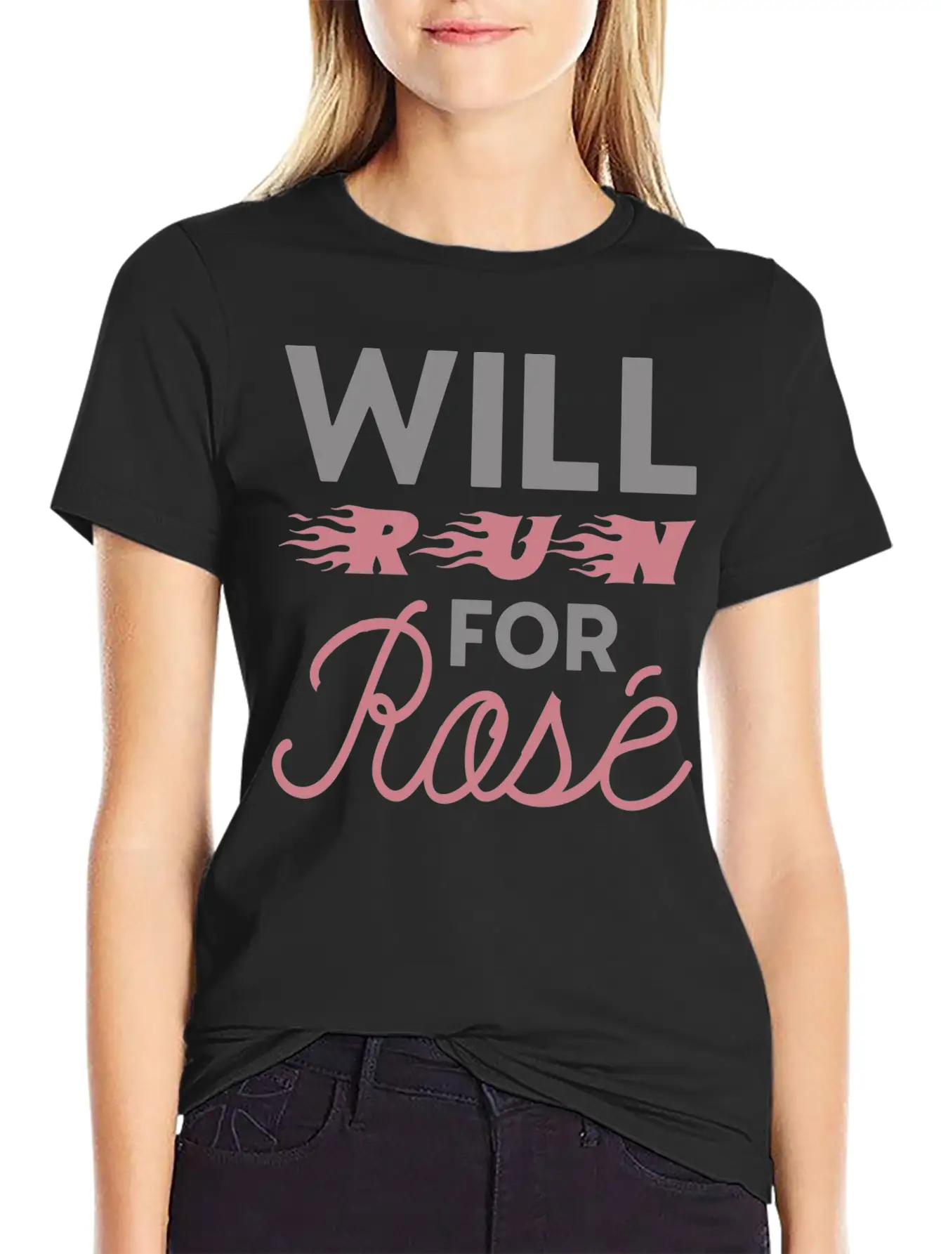 Will Run For Ros Lightweight Cotton T-Shirt – Daily Comfort Graphic Shirt