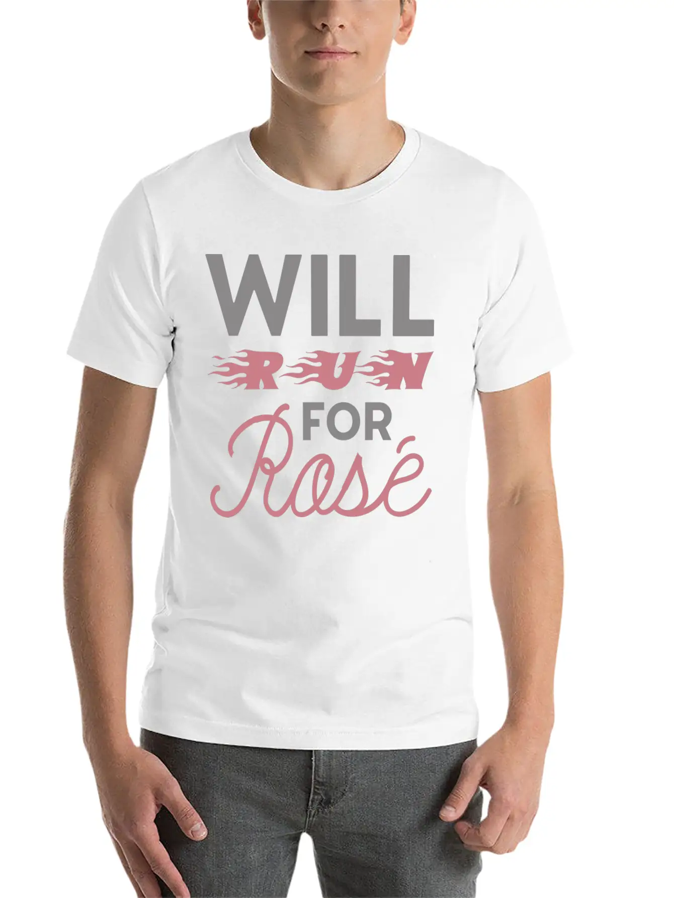 Will Run For Ros Lightweight Cotton T-Shirt – Daily Comfort Graphic Shirt