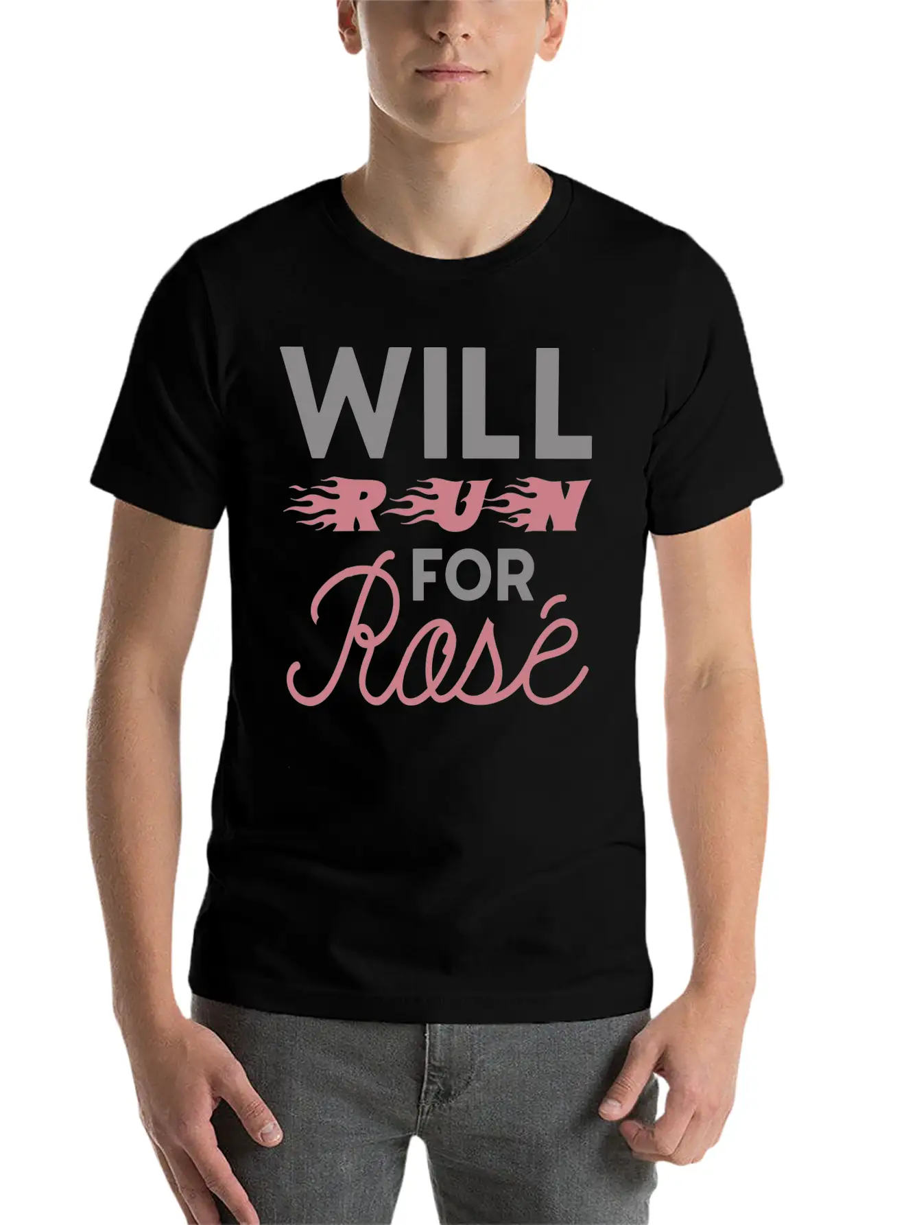 Will Run For Ros Lightweight Cotton T-Shirt – Daily Comfort Graphic Shirt