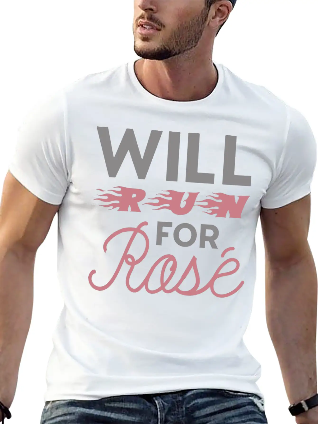 Will Run For Ros Lightweight Cotton T-Shirt – Daily Comfort Graphic Shirt