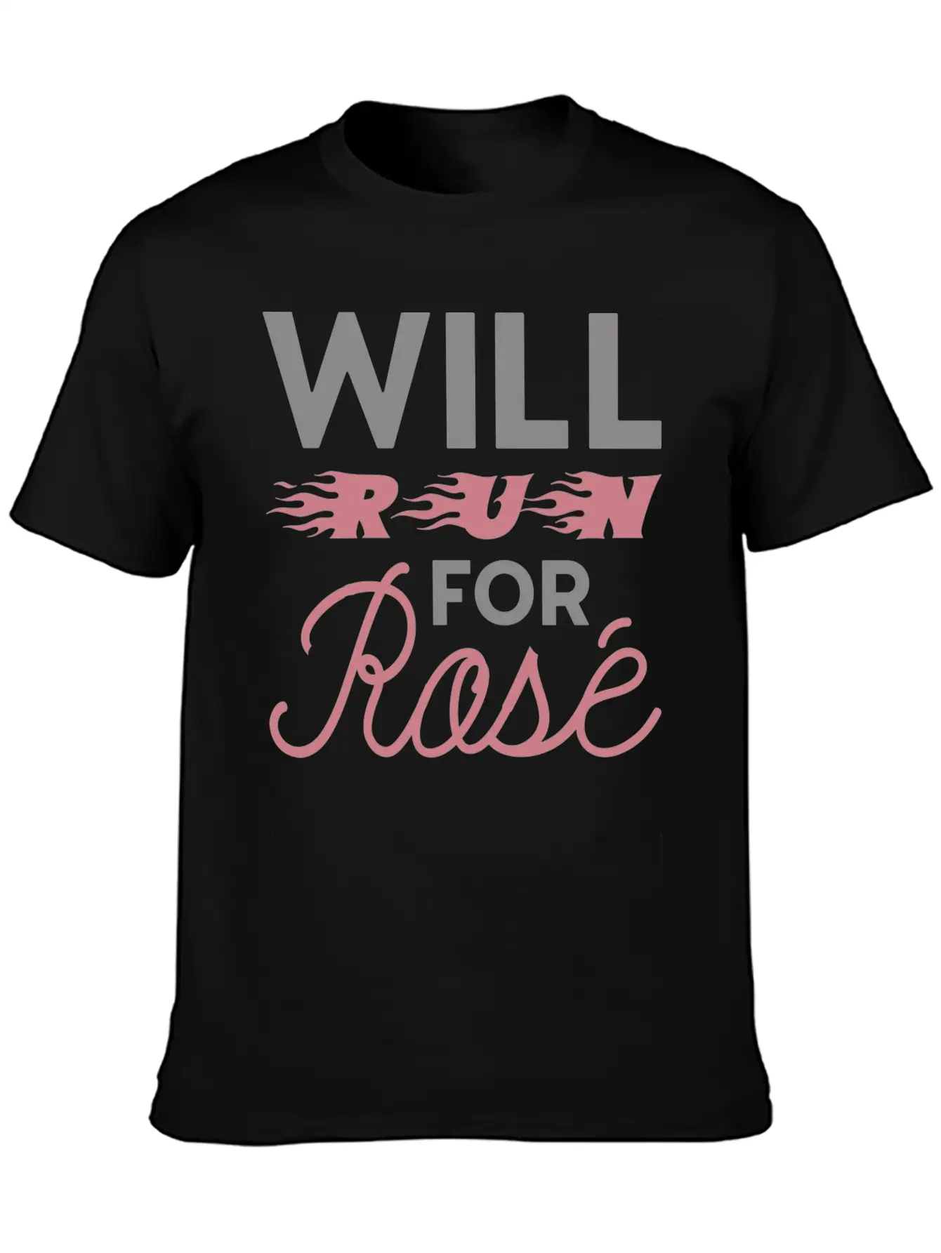 Will Run For Ros Lightweight Cotton T-Shirt – Daily Comfort Graphic Shirt