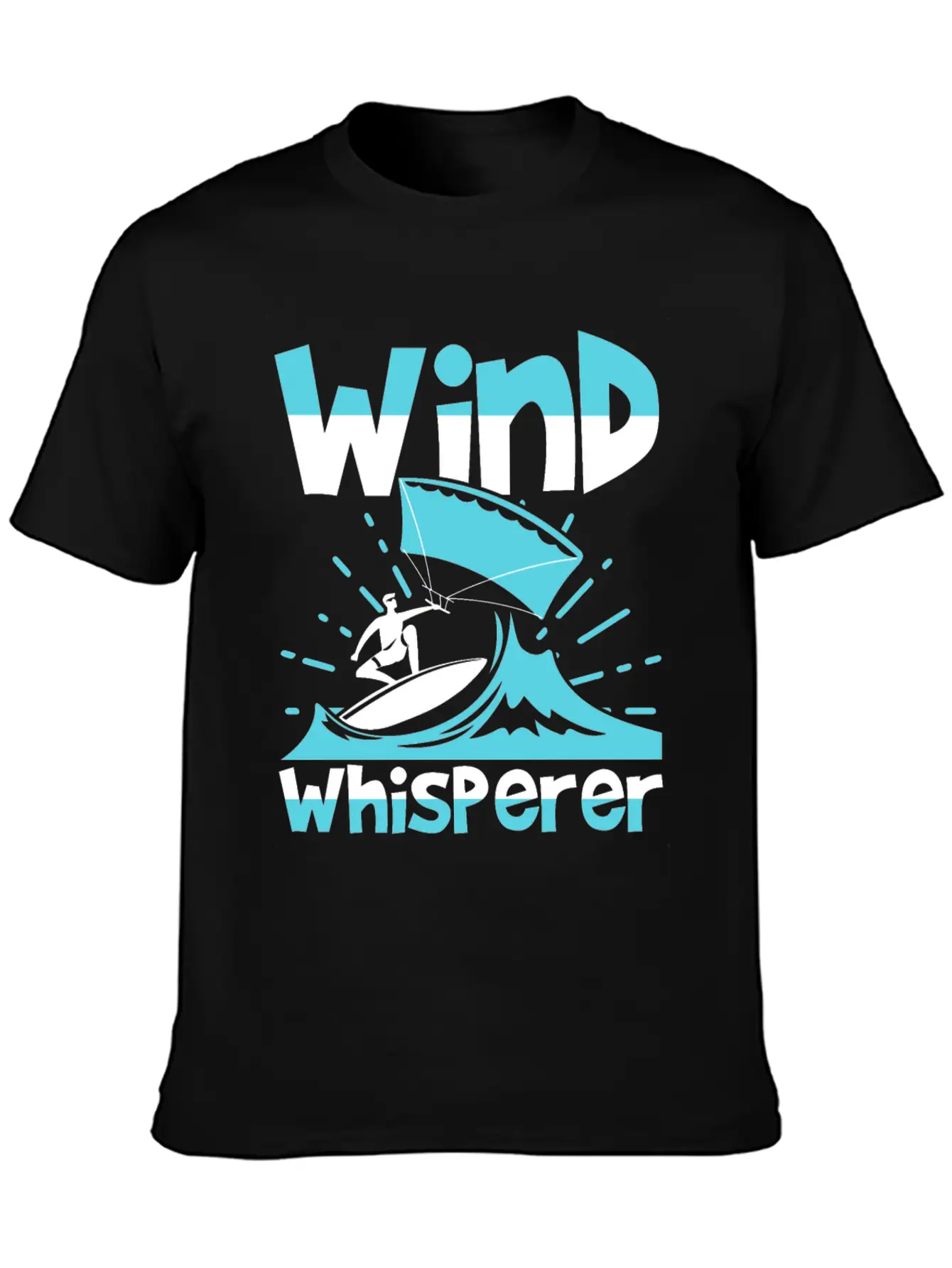 Wind Whisperer Funny Kitesurfing Kitesurfer Basic Graphic T-Shirt – Daily Comfort In Soft Cotton