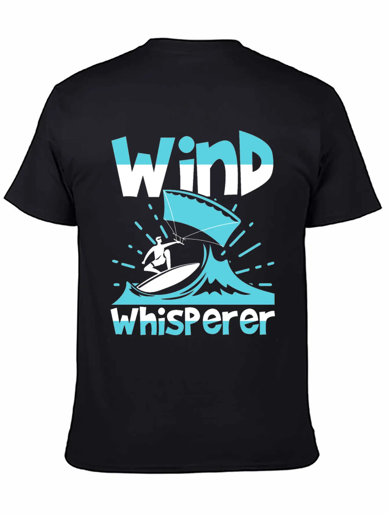Wind Whisperer Funny Kitesurfing Kitesurfer Basic Graphic T-Shirt – Daily Comfort In Soft Cotton