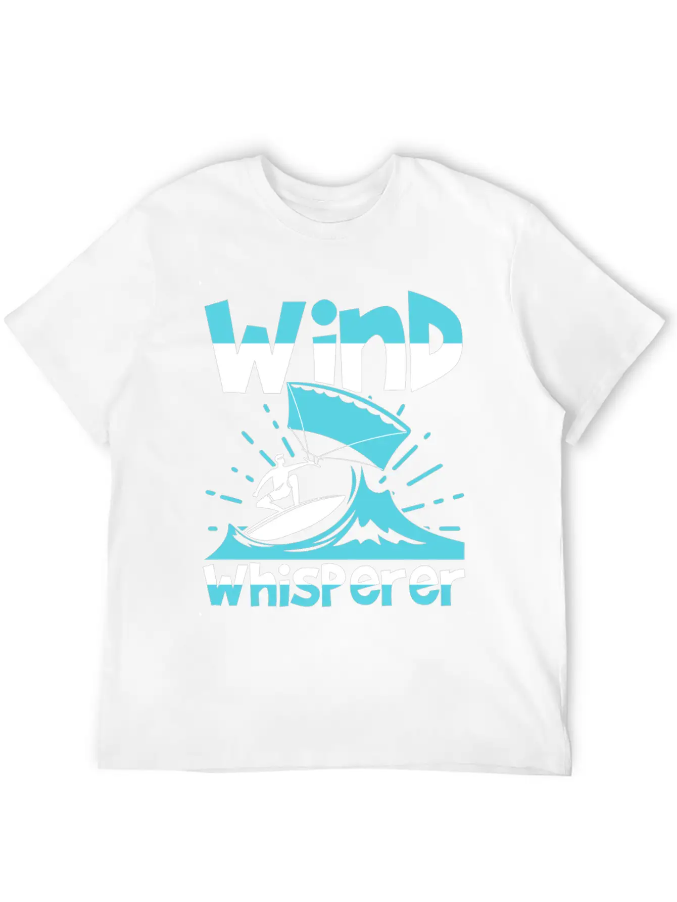 Wind Whisperer Funny Kitesurfing Kitesurfer Basic Graphic T-Shirt – Daily Comfort In Soft Cotton