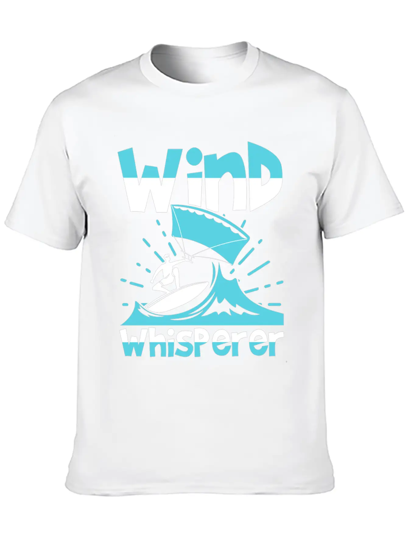 Wind Whisperer Funny Kitesurfing Kitesurfer Basic Graphic T-Shirt – Daily Comfort In Soft Cotton
