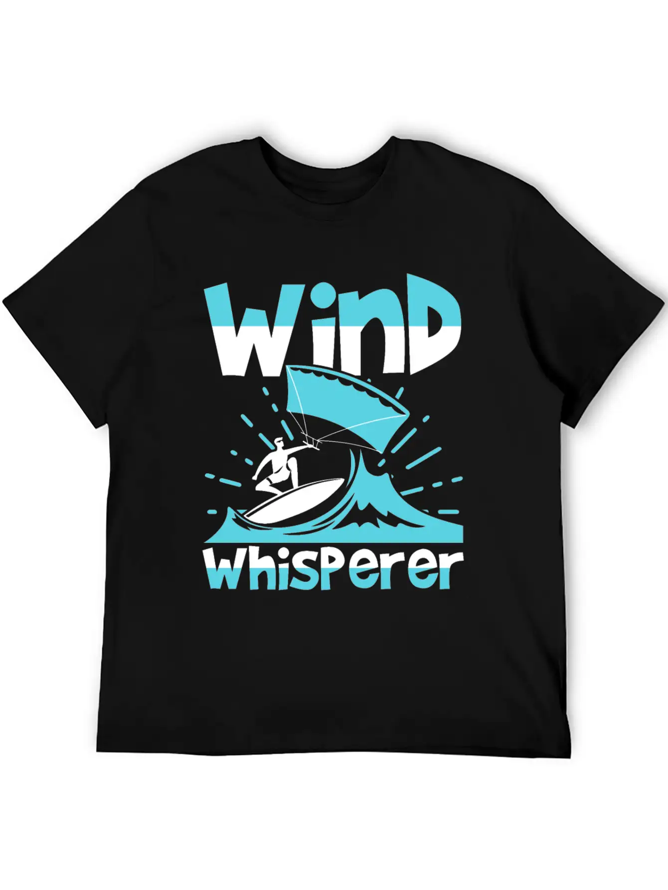 Wind Whisperer Funny Kitesurfing Kitesurfer Basic Graphic T-Shirt – Daily Comfort In Soft Cotton