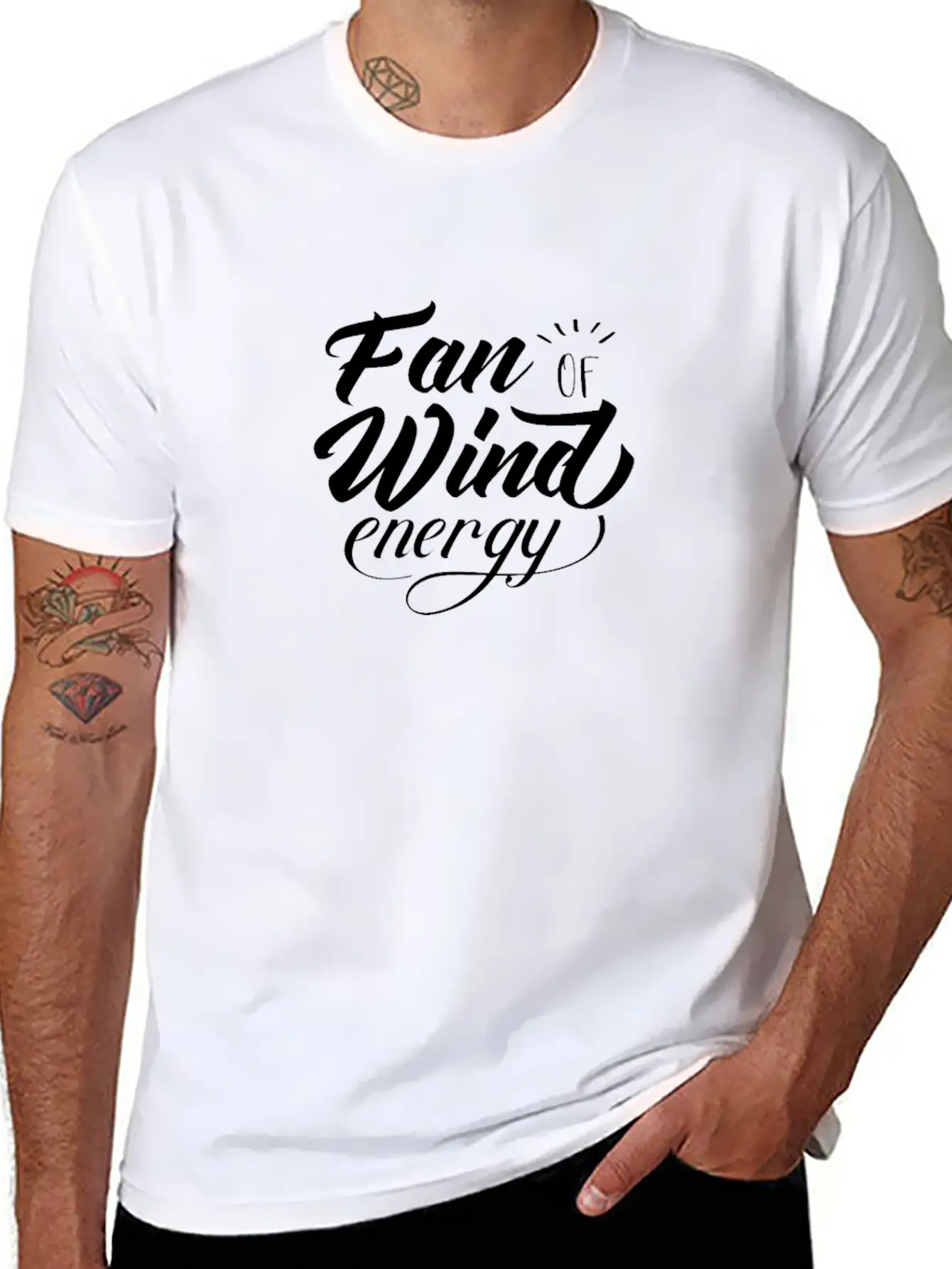 Windmill Wind Power Wind Energy Renewable Green Essential Cotton Tee For Daily Outfits – Unisex Style