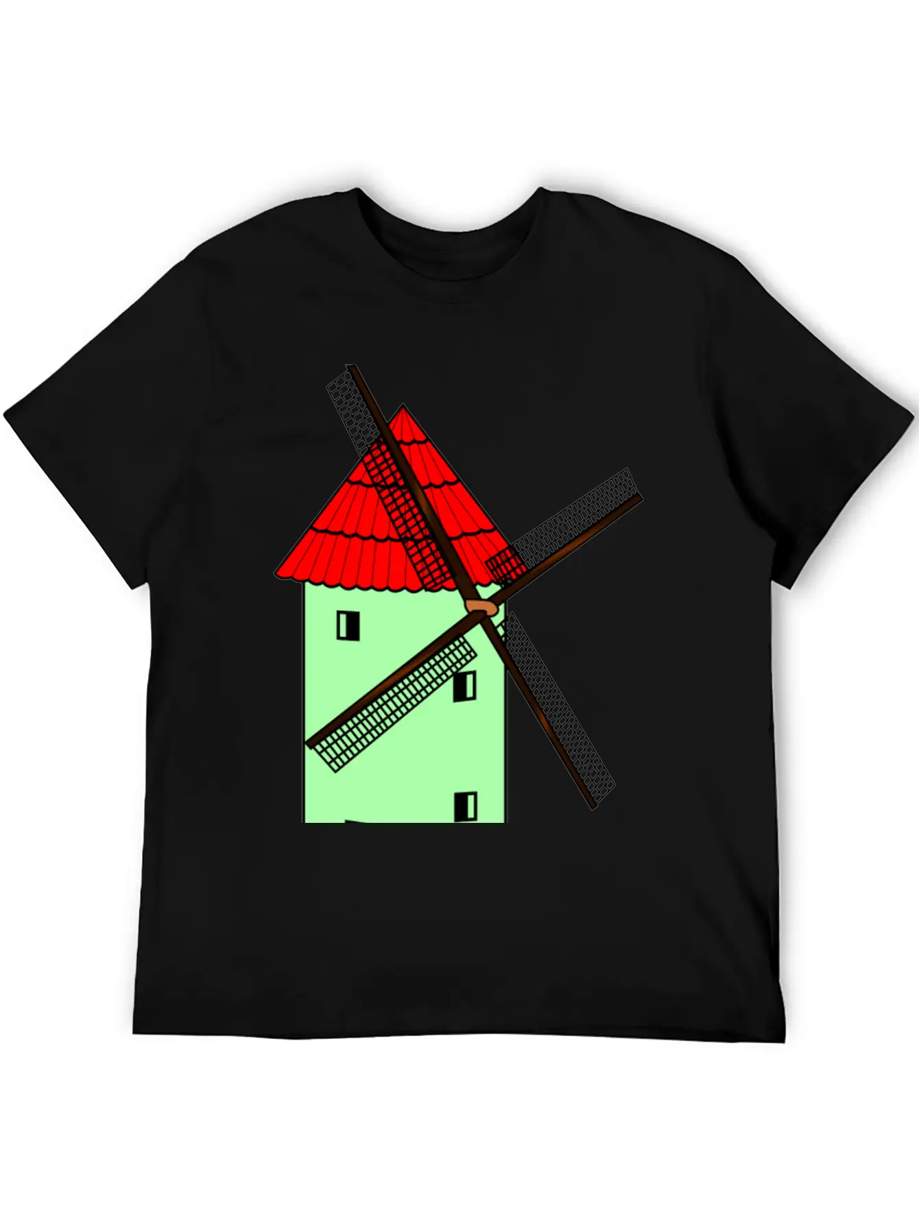 Windmill Windmuehle Wind Turbine Windrad32 Unisex Casual T-Shirt ��� Clean Design For Daily Comfort