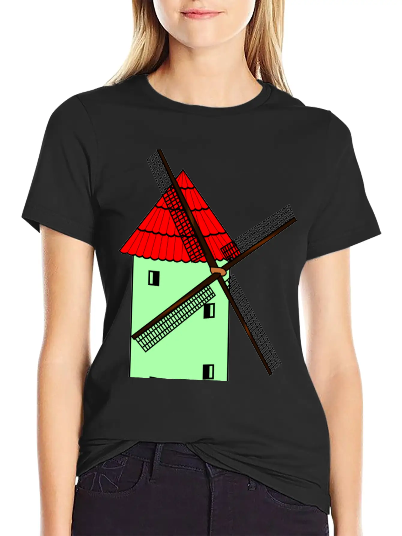 Windmill Windmuehle Wind Turbine Windrad32 Unisex Casual T-Shirt ��� Clean Design For Daily Comfort