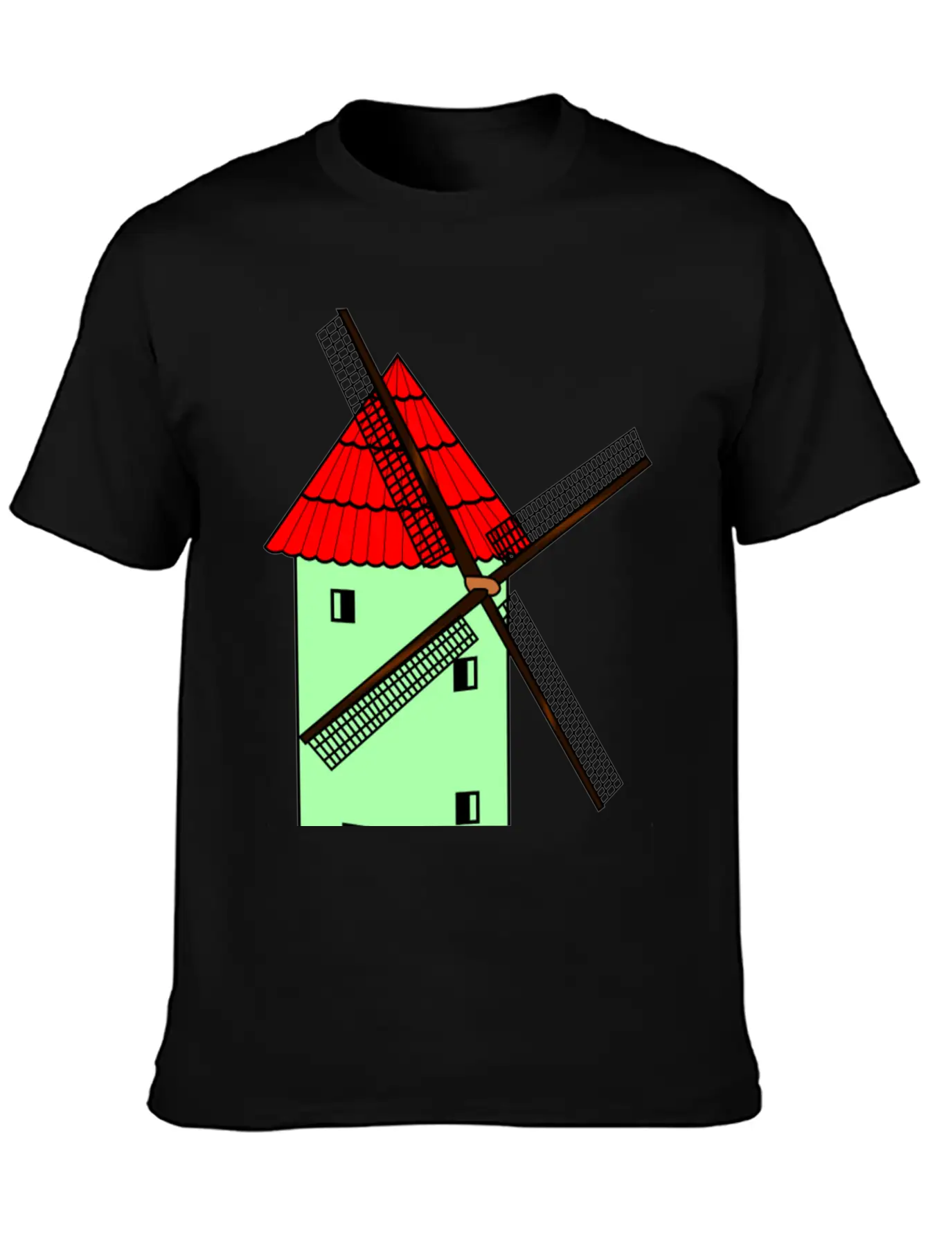 Windmill Windmuehle Wind Turbine Windrad32 Unisex Casual T-Shirt ��� Clean Design For Daily Comfort