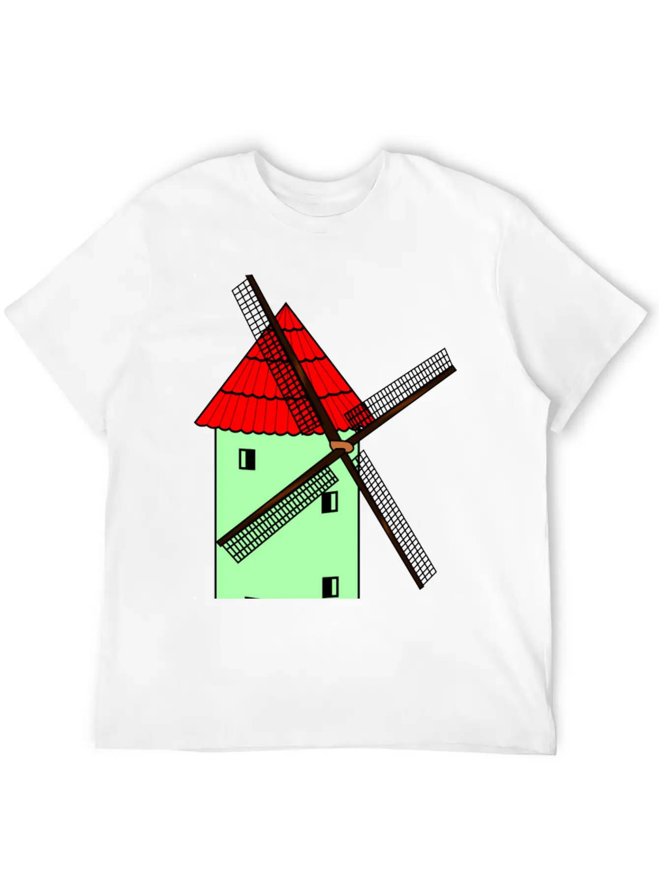 Windmill Windmuehle Wind Turbine Windrad32 Unisex Casual T-Shirt ��� Clean Design For Daily Comfort