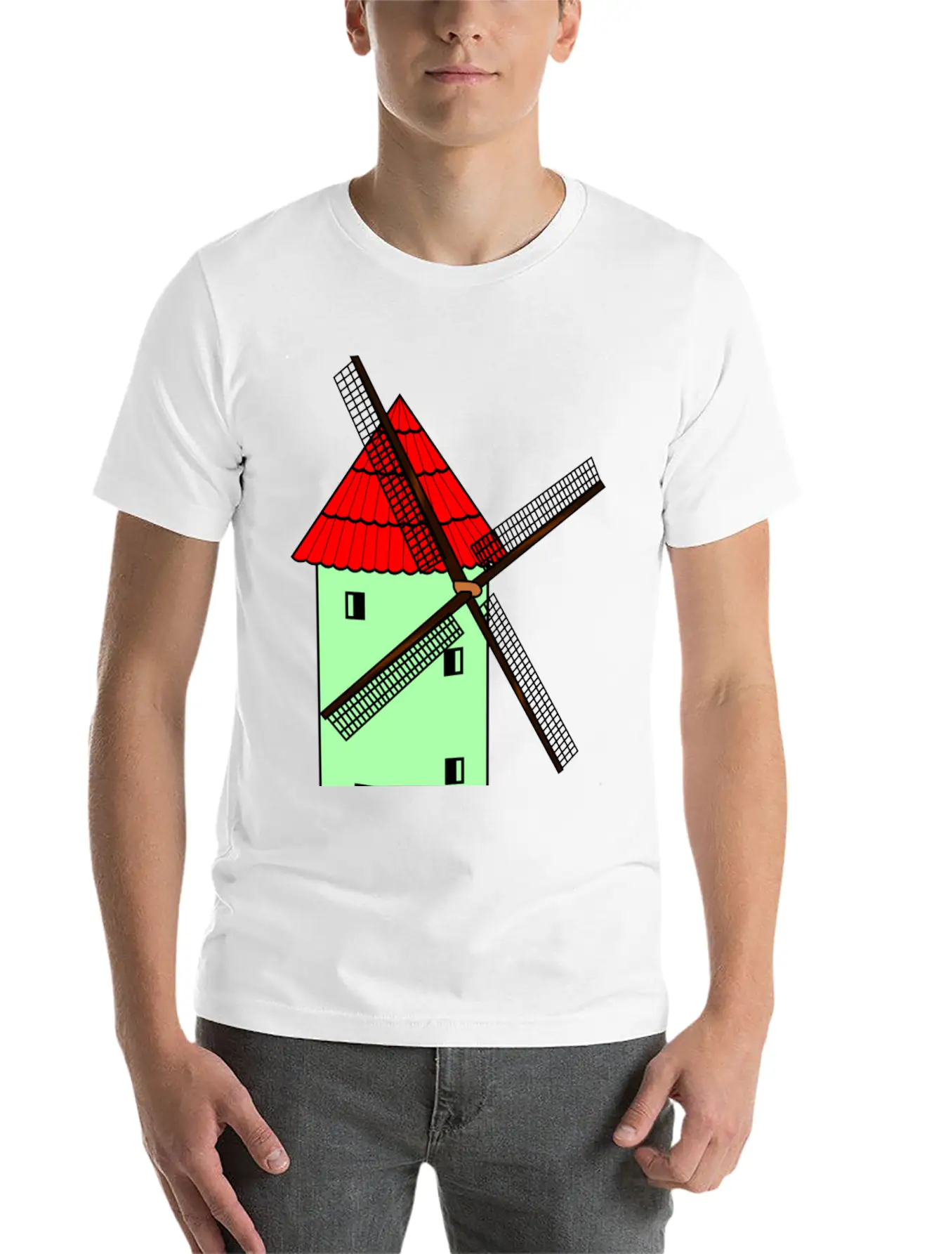 Windmill Windmuehle Wind Turbine Windrad32 Unisex Casual T-Shirt ��� Clean Design For Daily Comfort