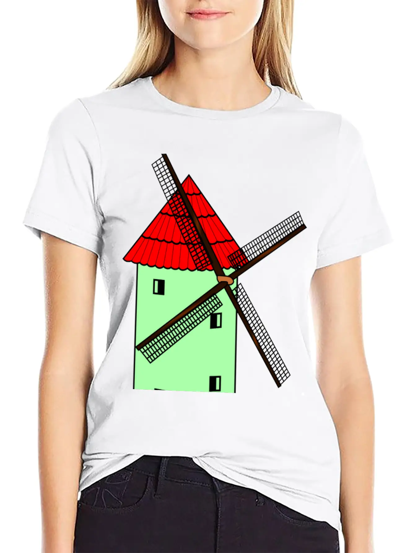 Windmill Windmuehle Wind Turbine Windrad32 Unisex Casual T-Shirt ��� Clean Design For Daily Comfort