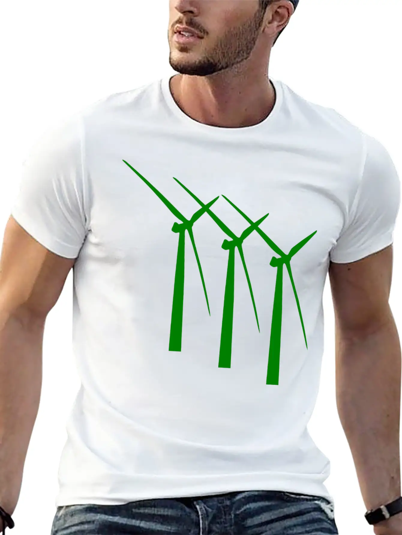 Windmill Windmuehle Wind Turbine Windrad41 Basic Graphic T-Shirt – Daily Comfort In Soft Cotton