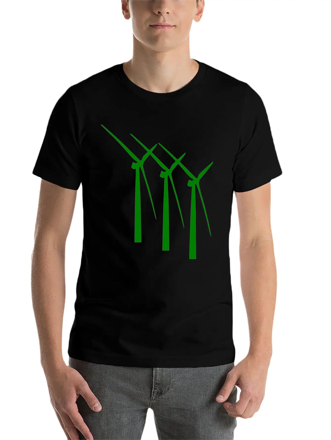 Windmill Windmuehle Wind Turbine Windrad41 Basic Graphic T-Shirt – Daily Comfort In Soft Cotton