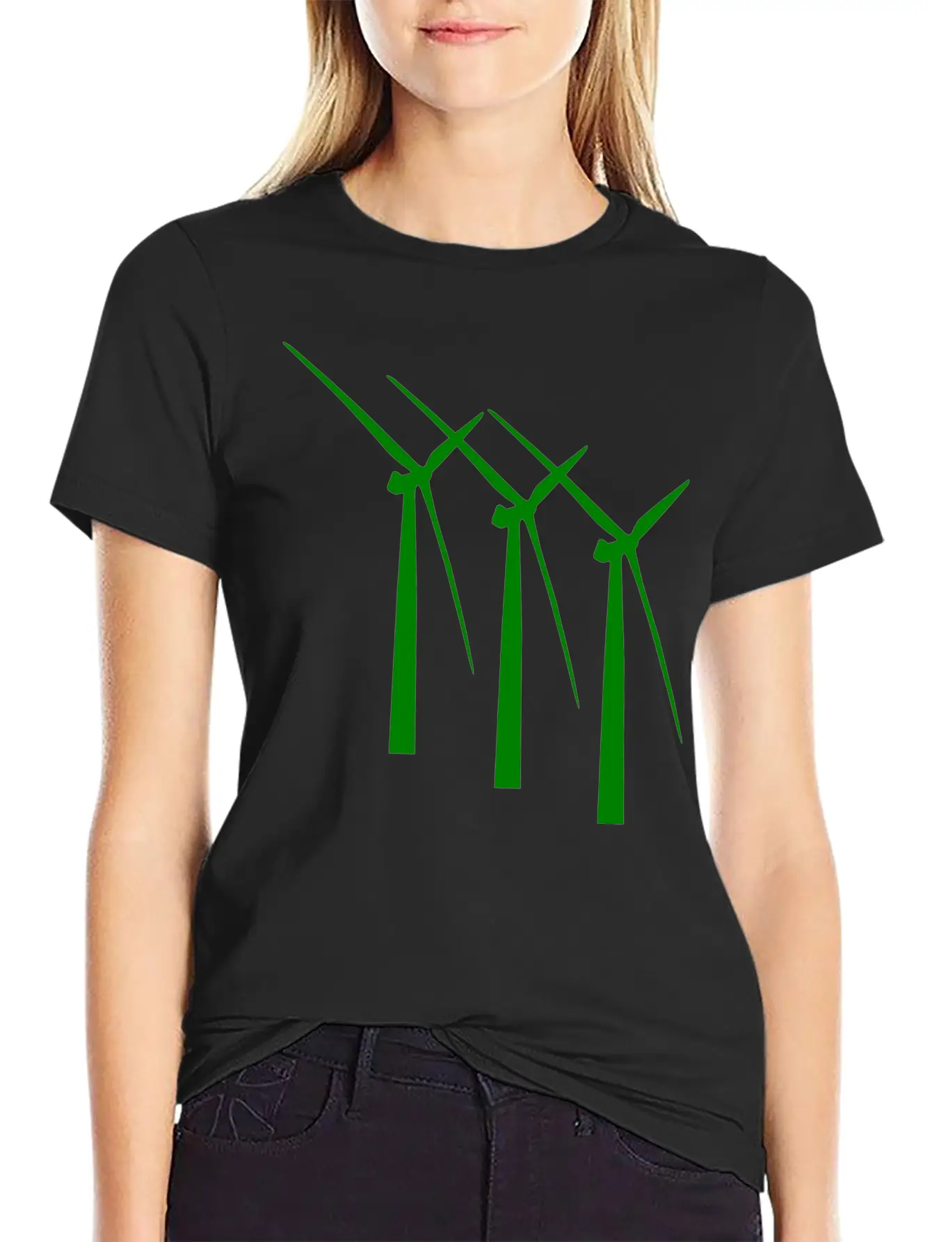 Windmill Windmuehle Wind Turbine Windrad41 Basic Graphic T-Shirt – Daily Comfort In Soft Cotton