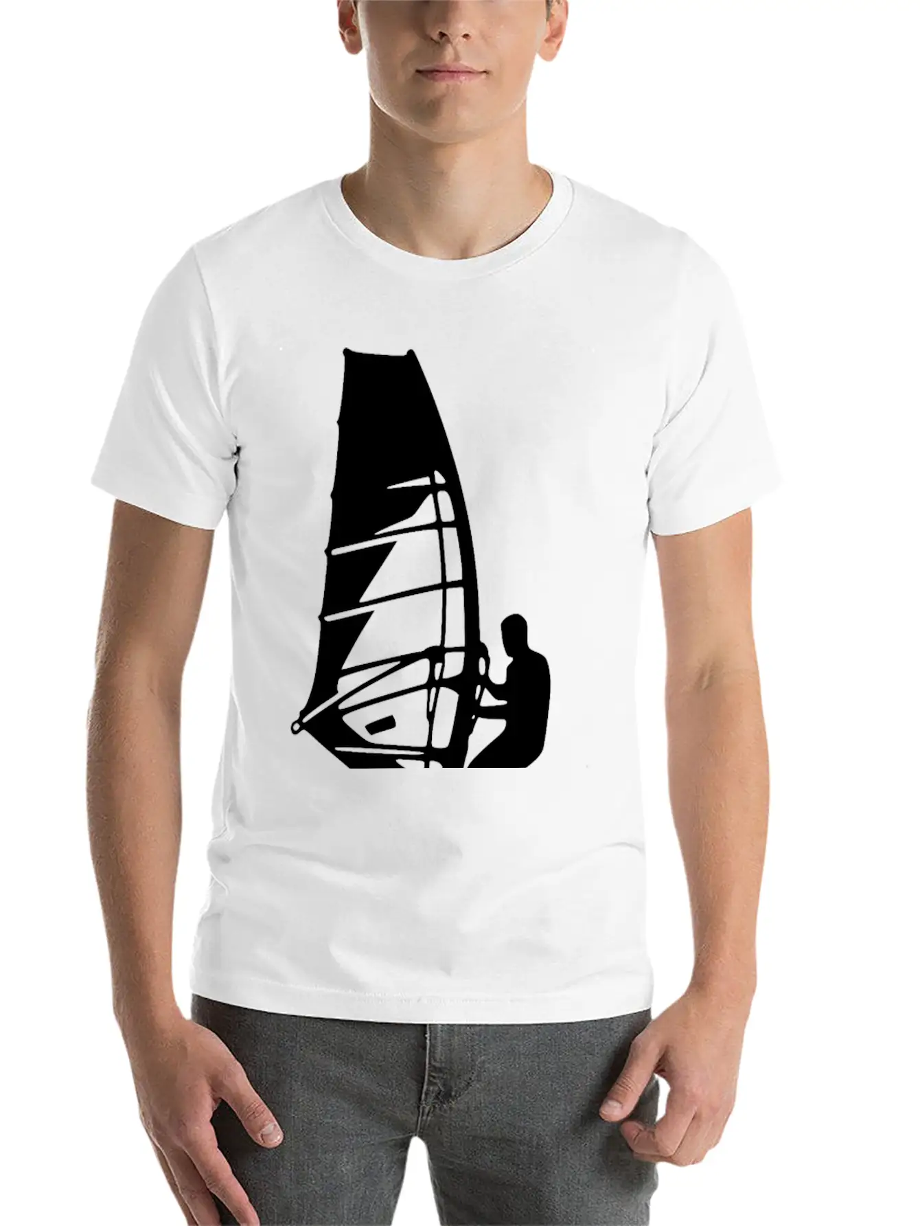 Windsurfing Sailing Tricks Water Wind And Sails Classic Fit Graphic Tee For Daily Comfort – Unisex Cotton Shirt