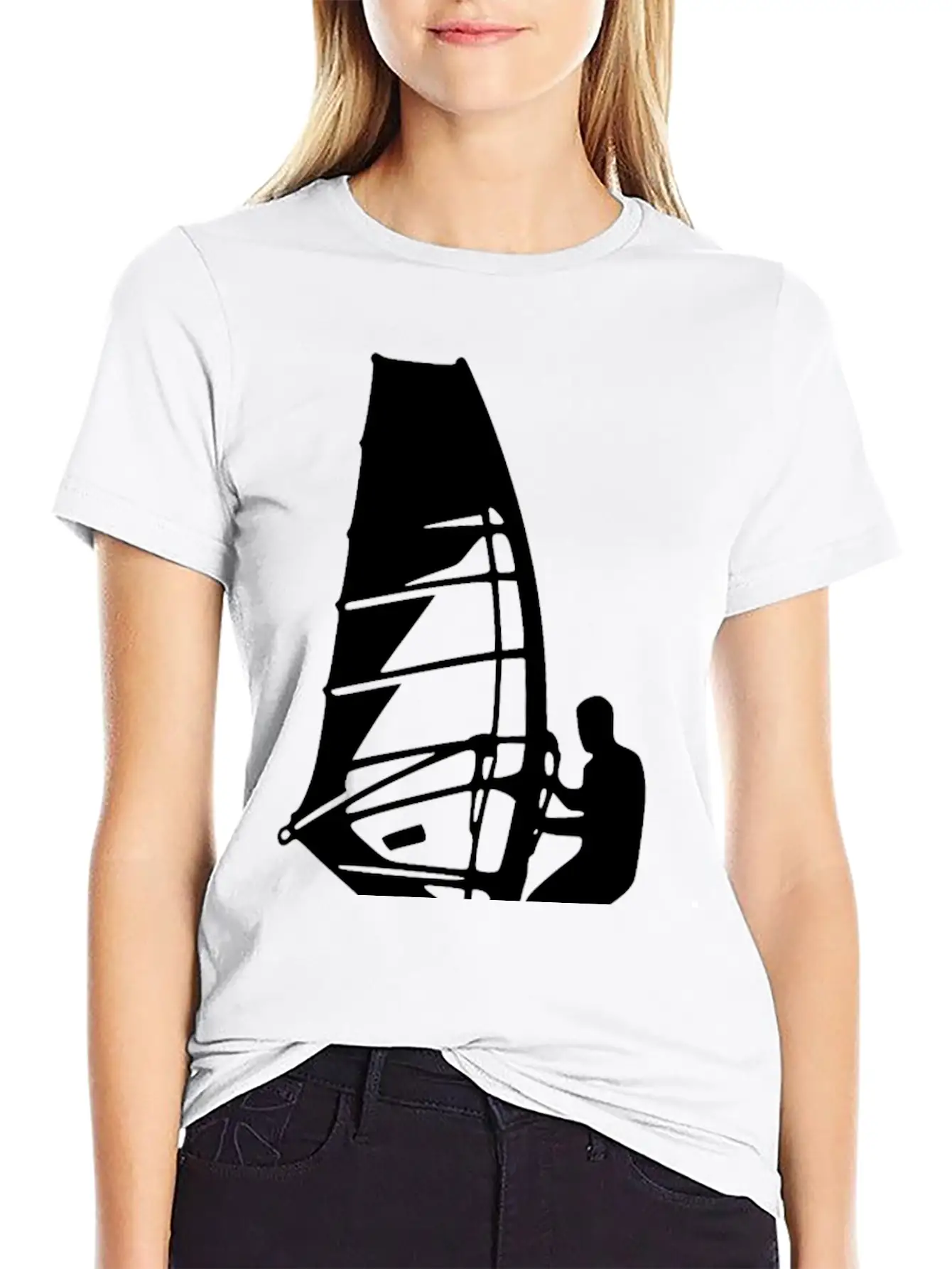Windsurfing Sailing Tricks Water Wind And Sails Classic Fit Graphic Tee For Daily Comfort – Unisex Cotton Shirt