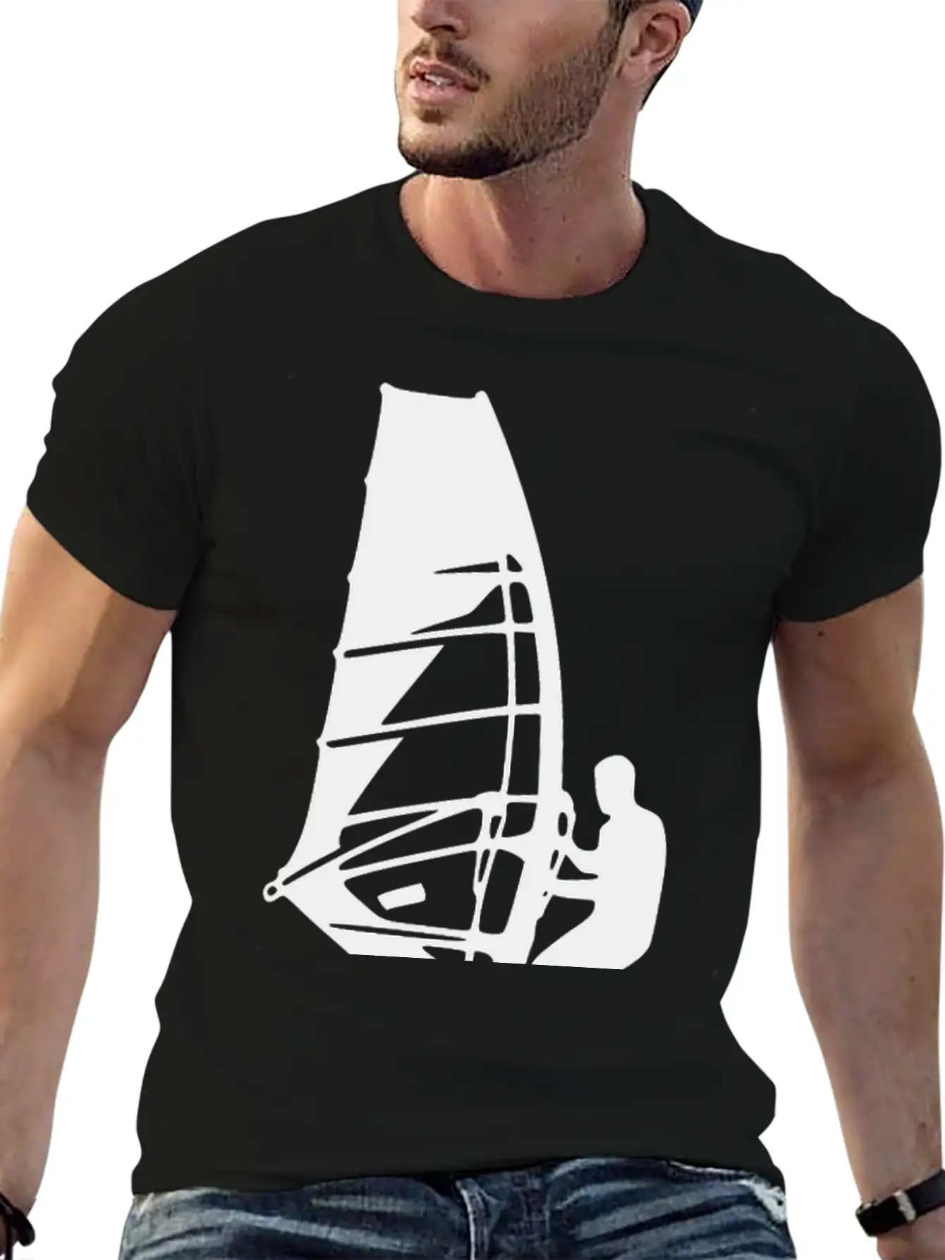 Windsurfing Sailing Tricks Water Wind And Sails Classic Fit Graphic Tee For Daily Comfort – Unisex Cotton Shirt