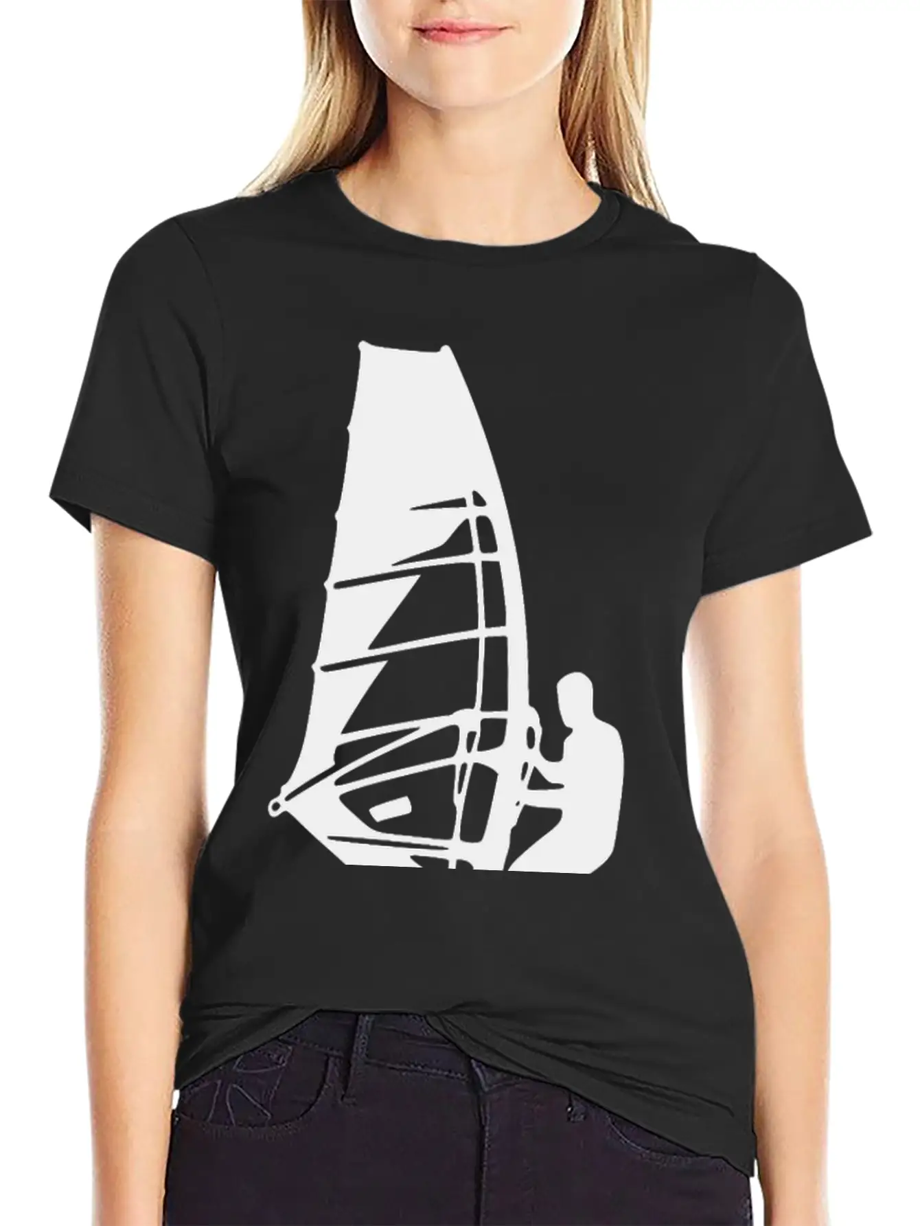 Windsurfing Sailing Tricks Water Wind And Sails Classic Fit Graphic Tee For Daily Comfort – Unisex Cotton Shirt