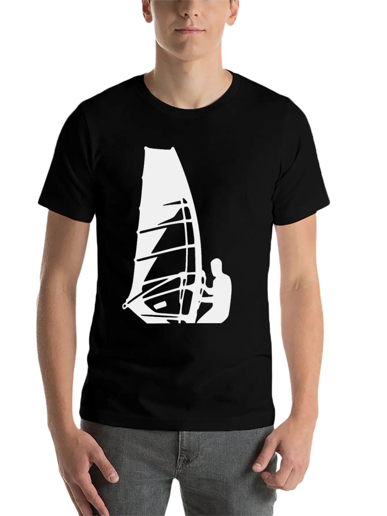 Windsurfing Sailing Tricks Water Wind And Sails Classic Fit Graphic Tee For Daily Comfort – Unisex Cotton Shirt