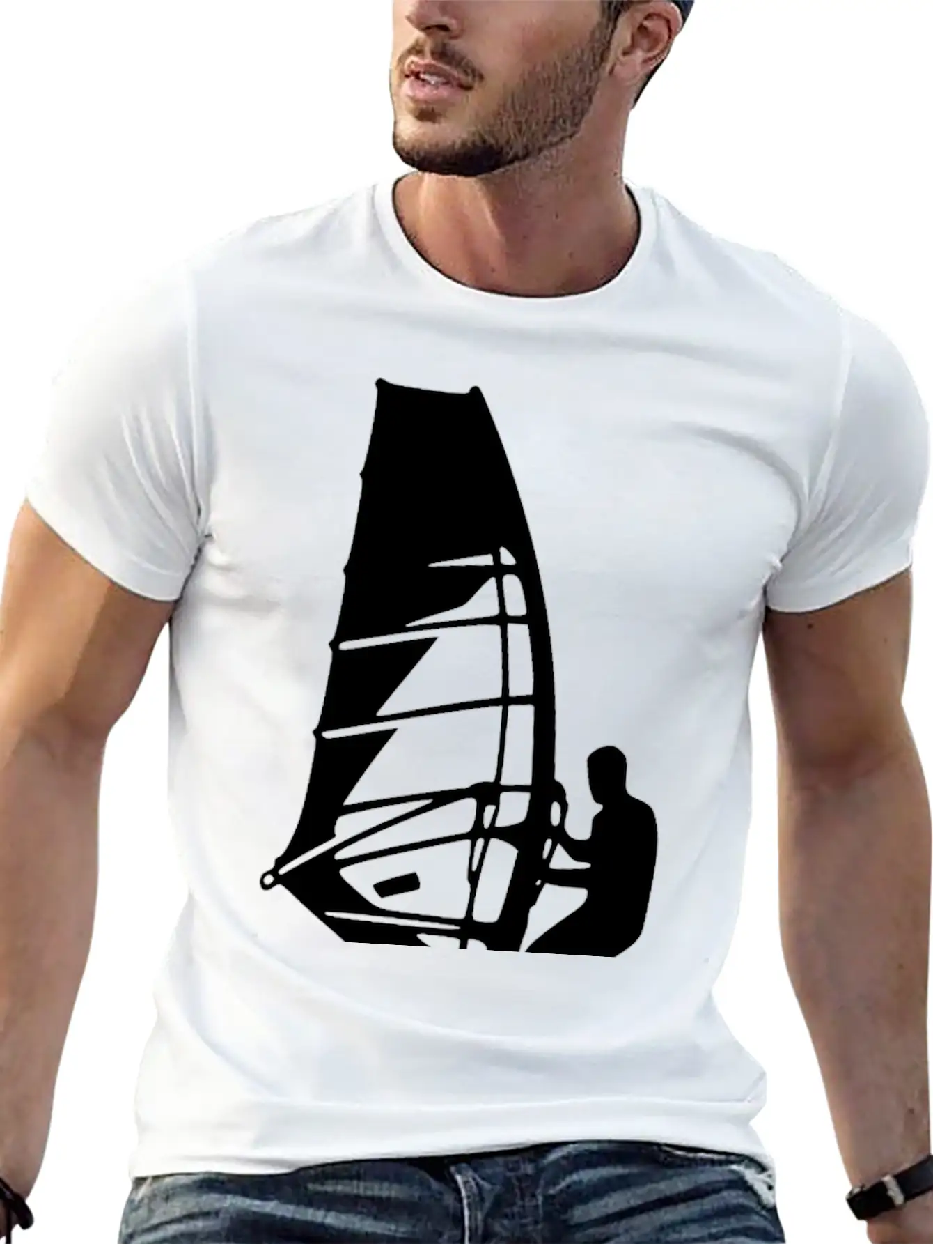 Windsurfing Sailing Tricks Water Wind And Sails Classic Fit Graphic Tee For Daily Comfort – Unisex Cotton Shirt