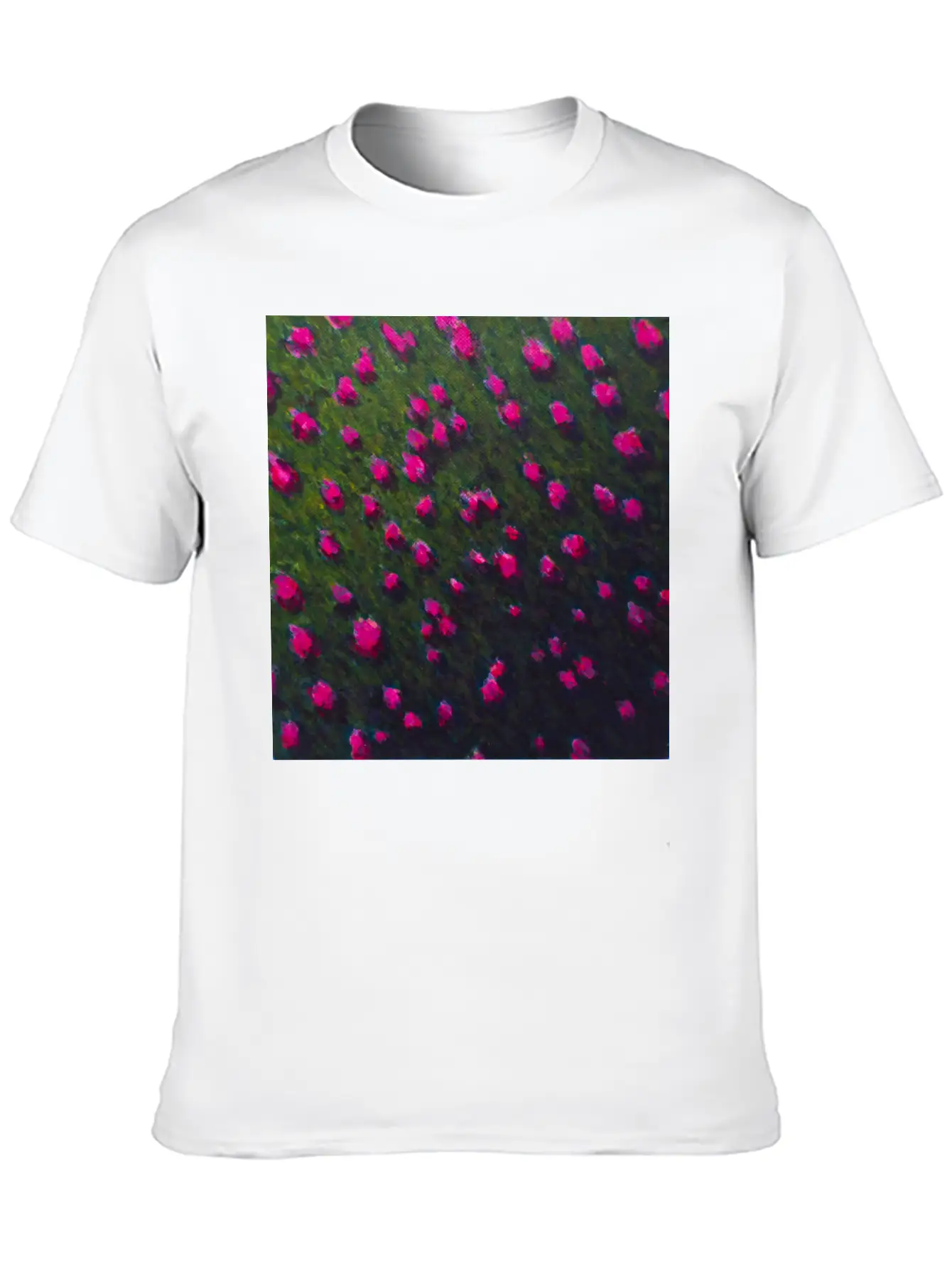 Windswept Flower Field Unisex Casual T-Shirt – Clean Design For Daily Comfort