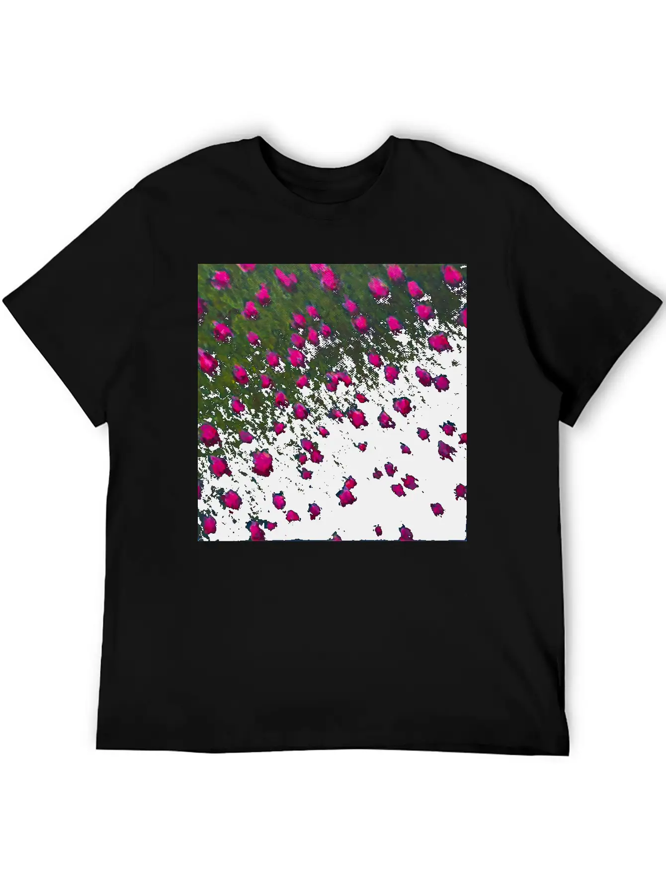 Windswept Flower Field Unisex Casual T-Shirt – Clean Design For Daily Comfort