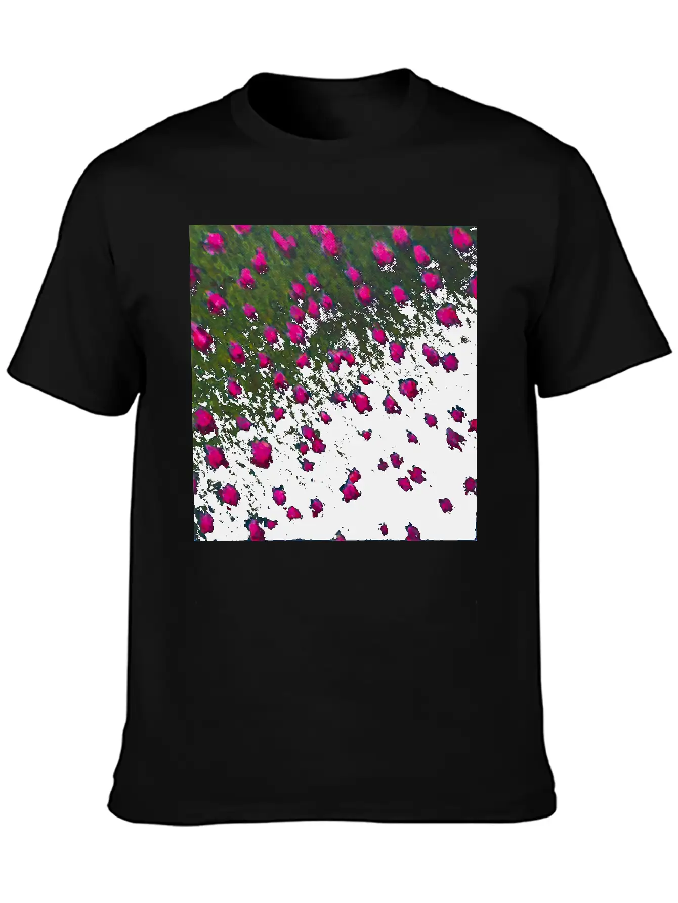 Windswept Flower Field Unisex Casual T-Shirt – Clean Design For Daily Comfort