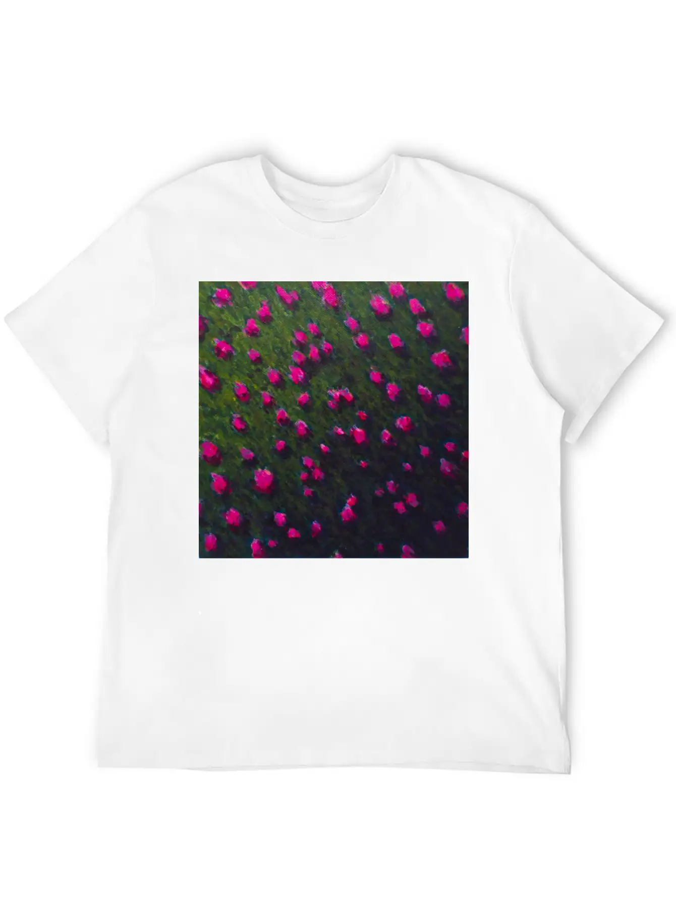 Windswept Flower Field Unisex Casual T-Shirt – Clean Design For Daily Comfort