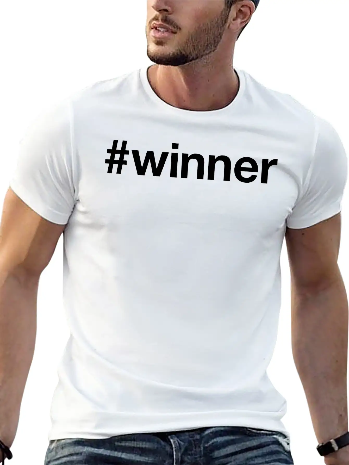 WINNER Classic Fit Graphic Tee For Daily Comfort – Unisex Cotton Shirt