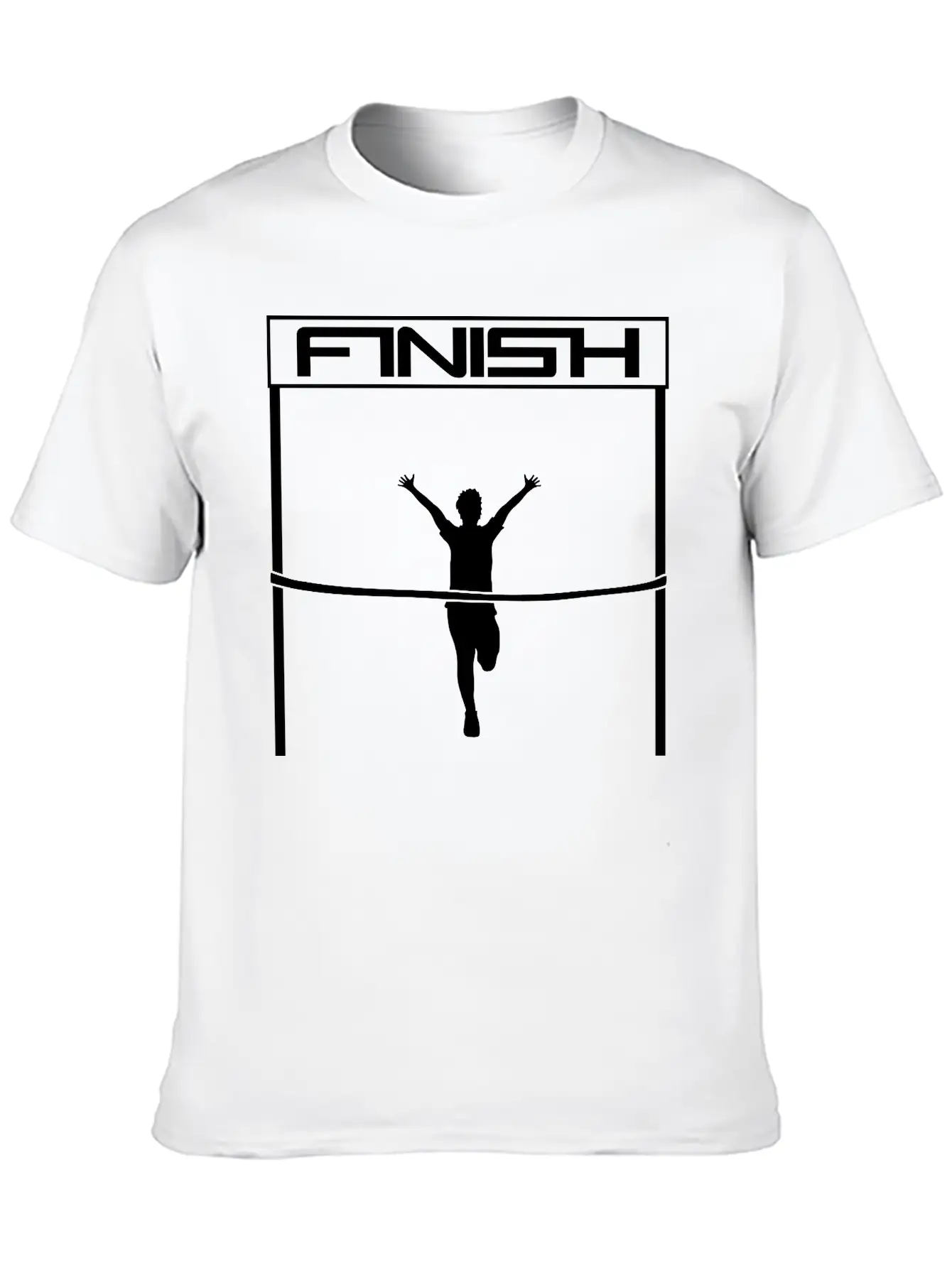 Winner Finish Goal Finish Red Ribbon Goal Race Fas Lightweight Cotton T-Shirt – Daily Comfort Graphic Shirt