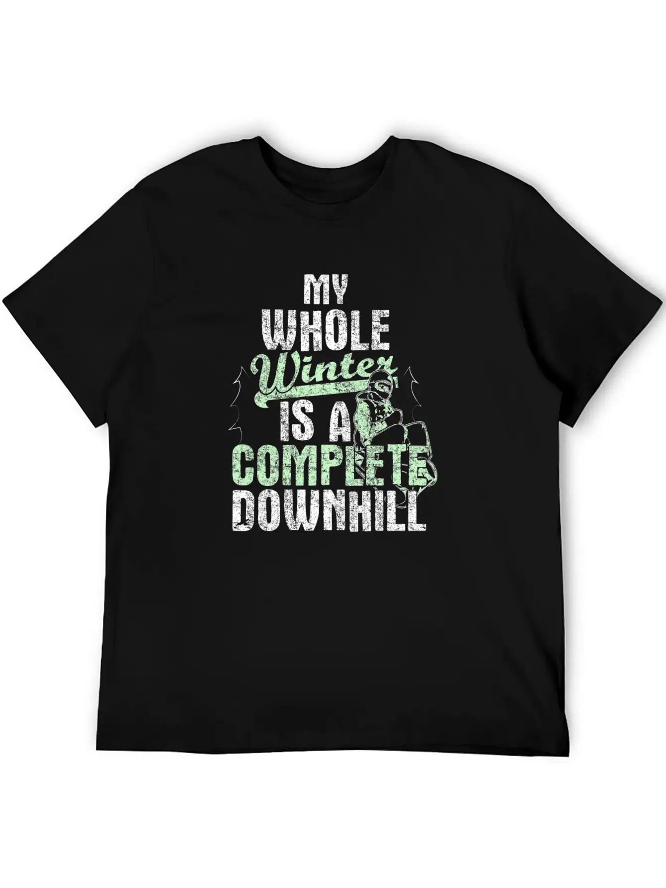 Winter Downhill Modern Fit Casual T-Shirt – Clean And Versatile Design