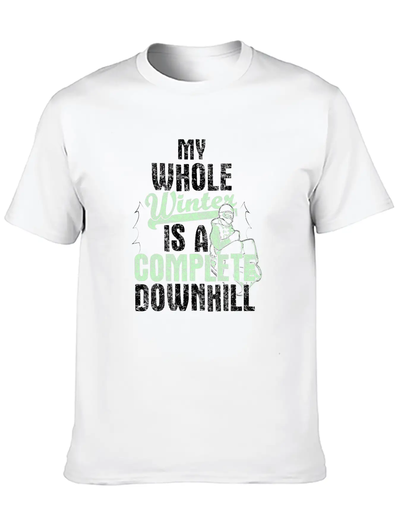Winter Downhill Modern Fit Casual T-Shirt – Clean And Versatile Design