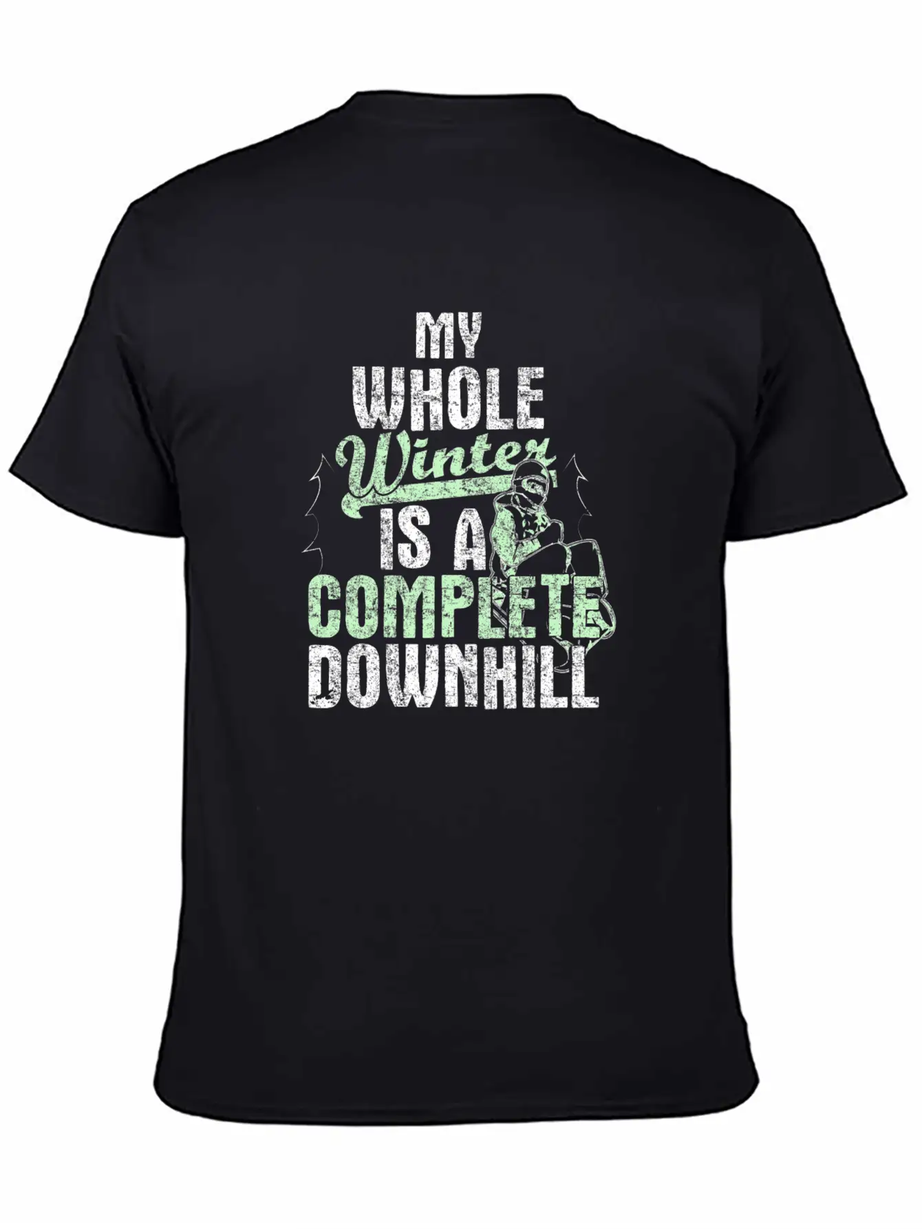 Winter Downhill Modern Fit Casual T-Shirt – Clean And Versatile Design