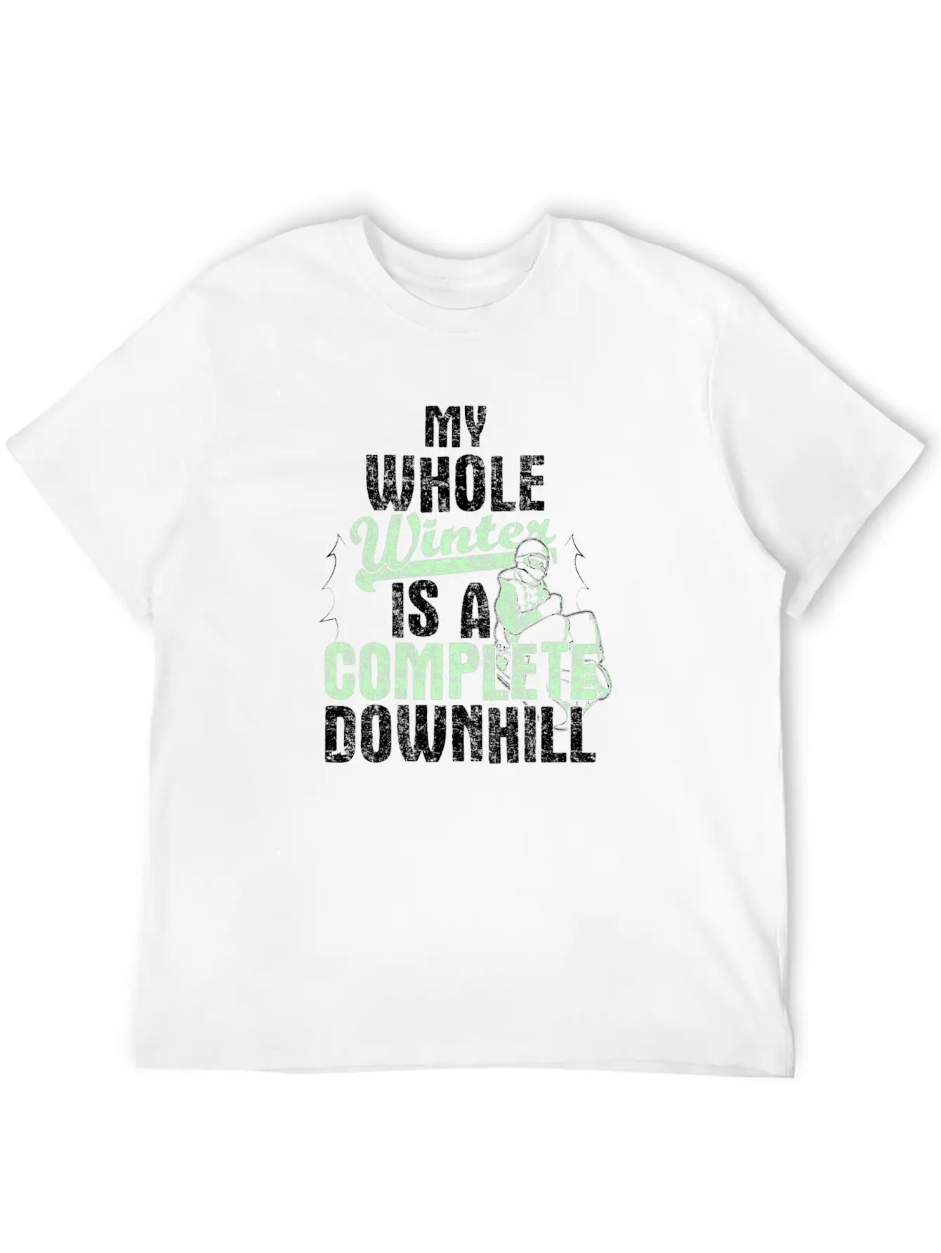 Winter Downhill Modern Fit Casual T-Shirt – Clean And Versatile Design