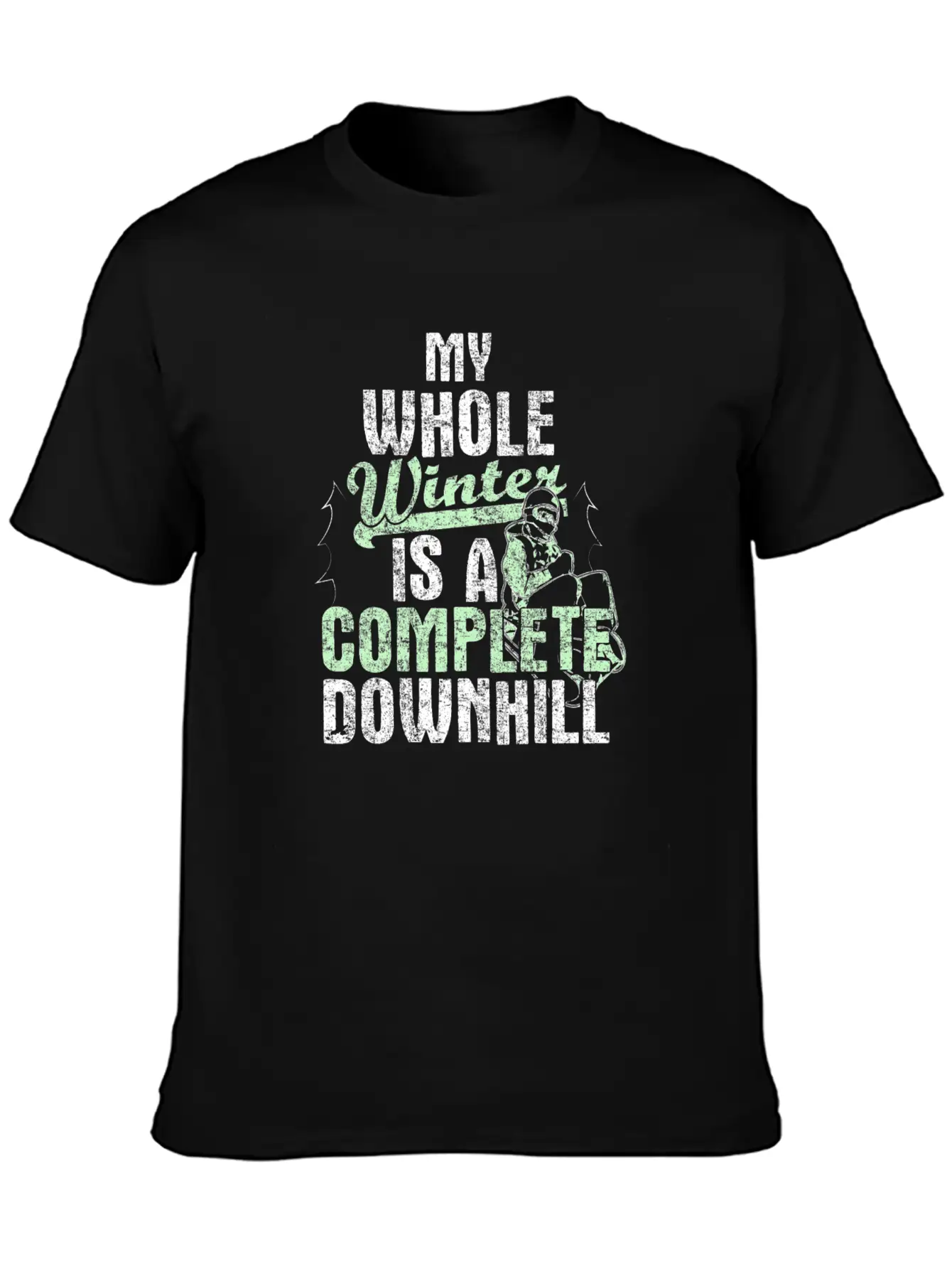 Winter Downhill Modern Fit Casual T-Shirt – Clean And Versatile Design
