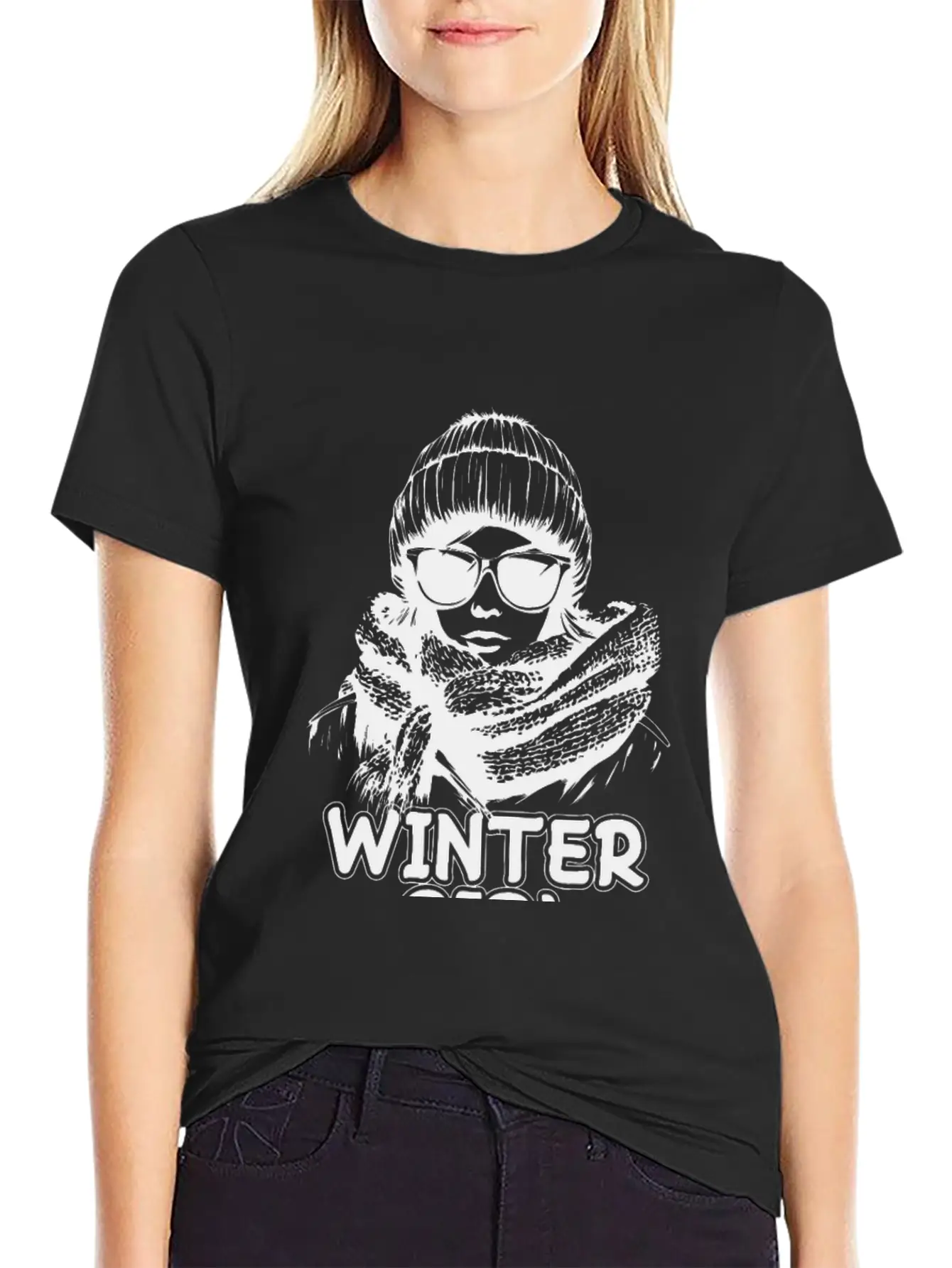 Winter Girl Modern Fit Casual T-Shirt ��� Clean And Versatile Design