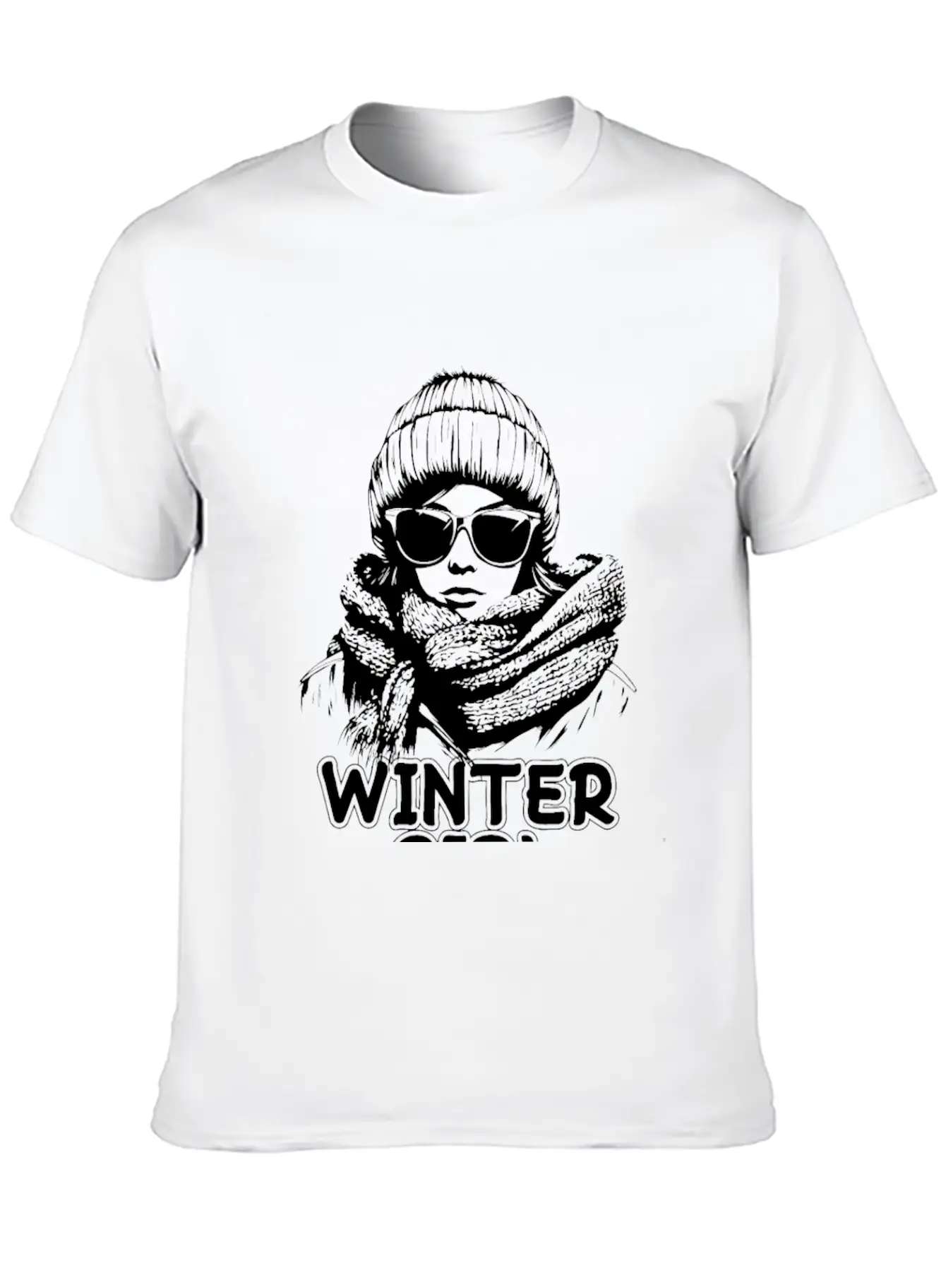 Winter Girl Modern Fit Casual T-Shirt ��� Clean And Versatile Design