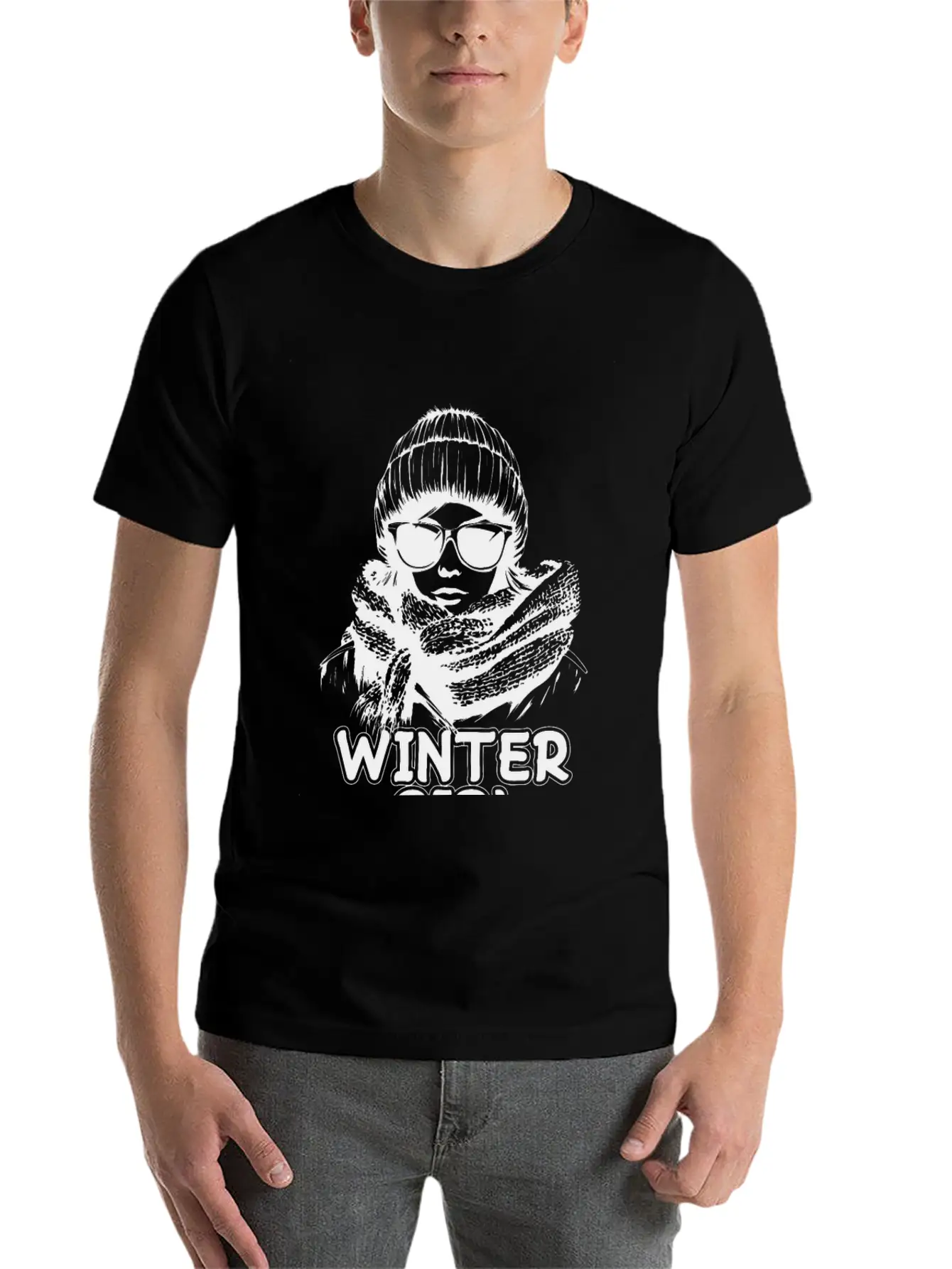 Winter Girl Modern Fit Casual T-Shirt ��� Clean And Versatile Design