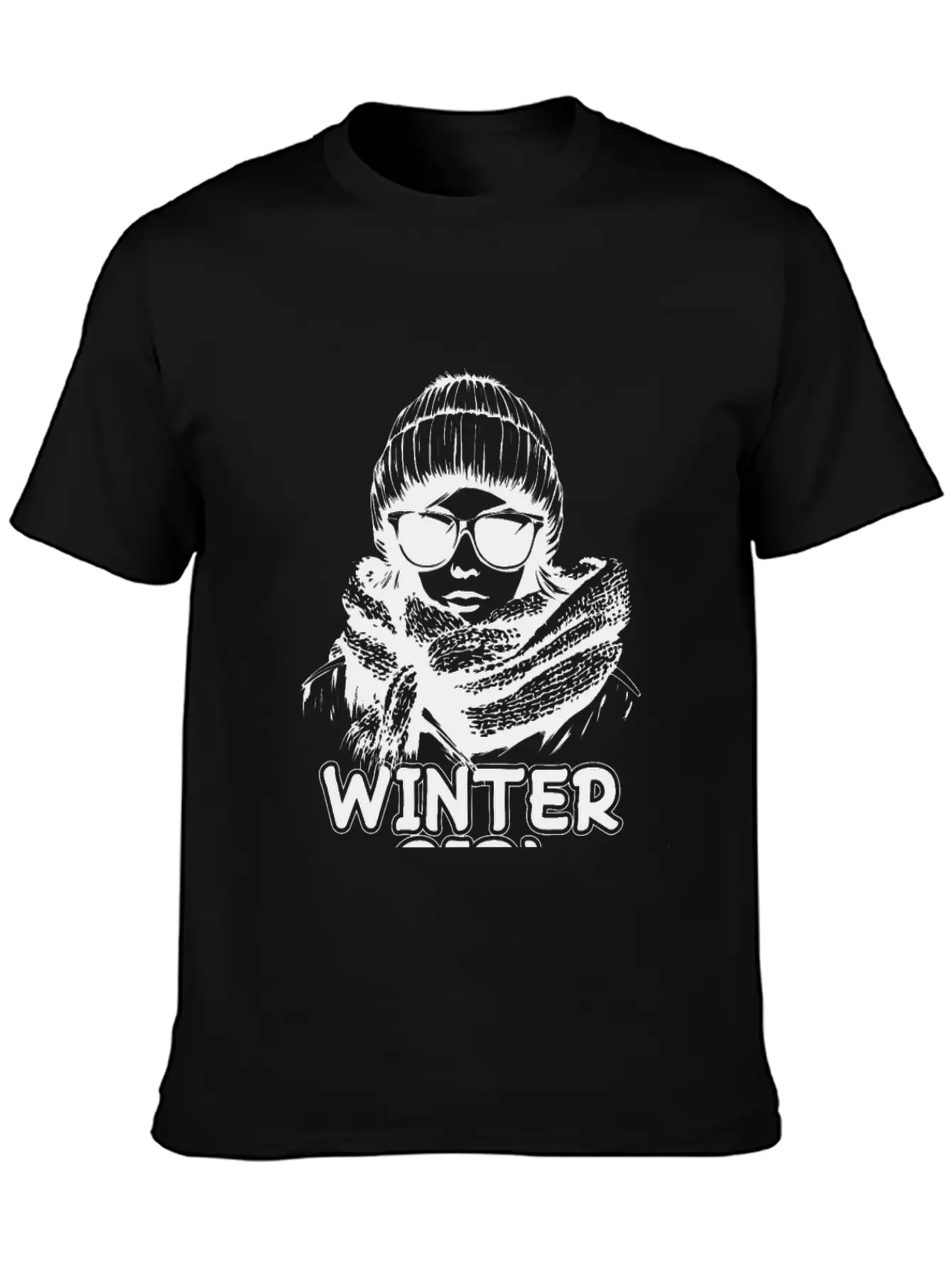 Winter Girl Modern Fit Casual T-Shirt ��� Clean And Versatile Design