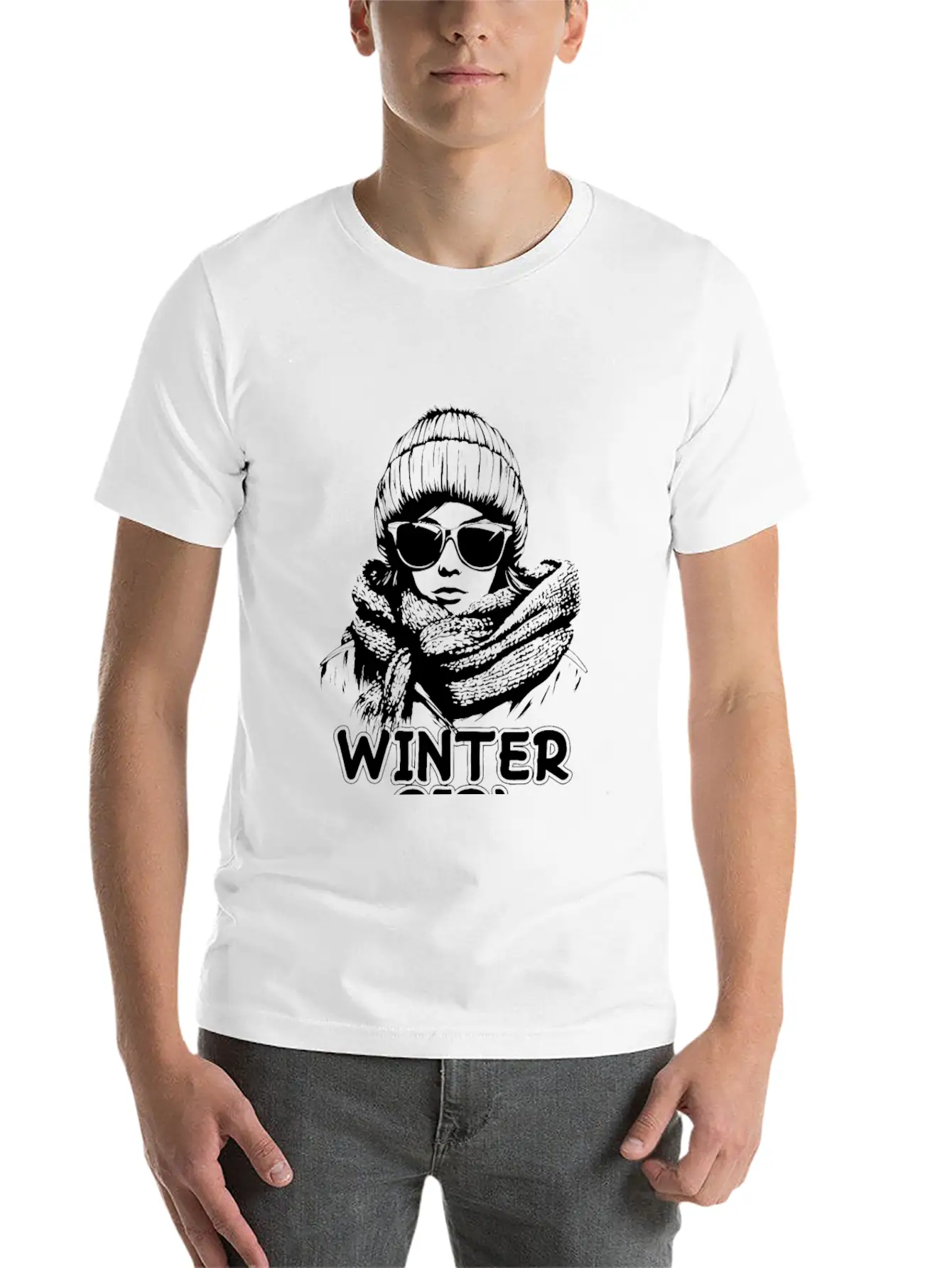 Winter Girl Modern Fit Casual T-Shirt ��� Clean And Versatile Design