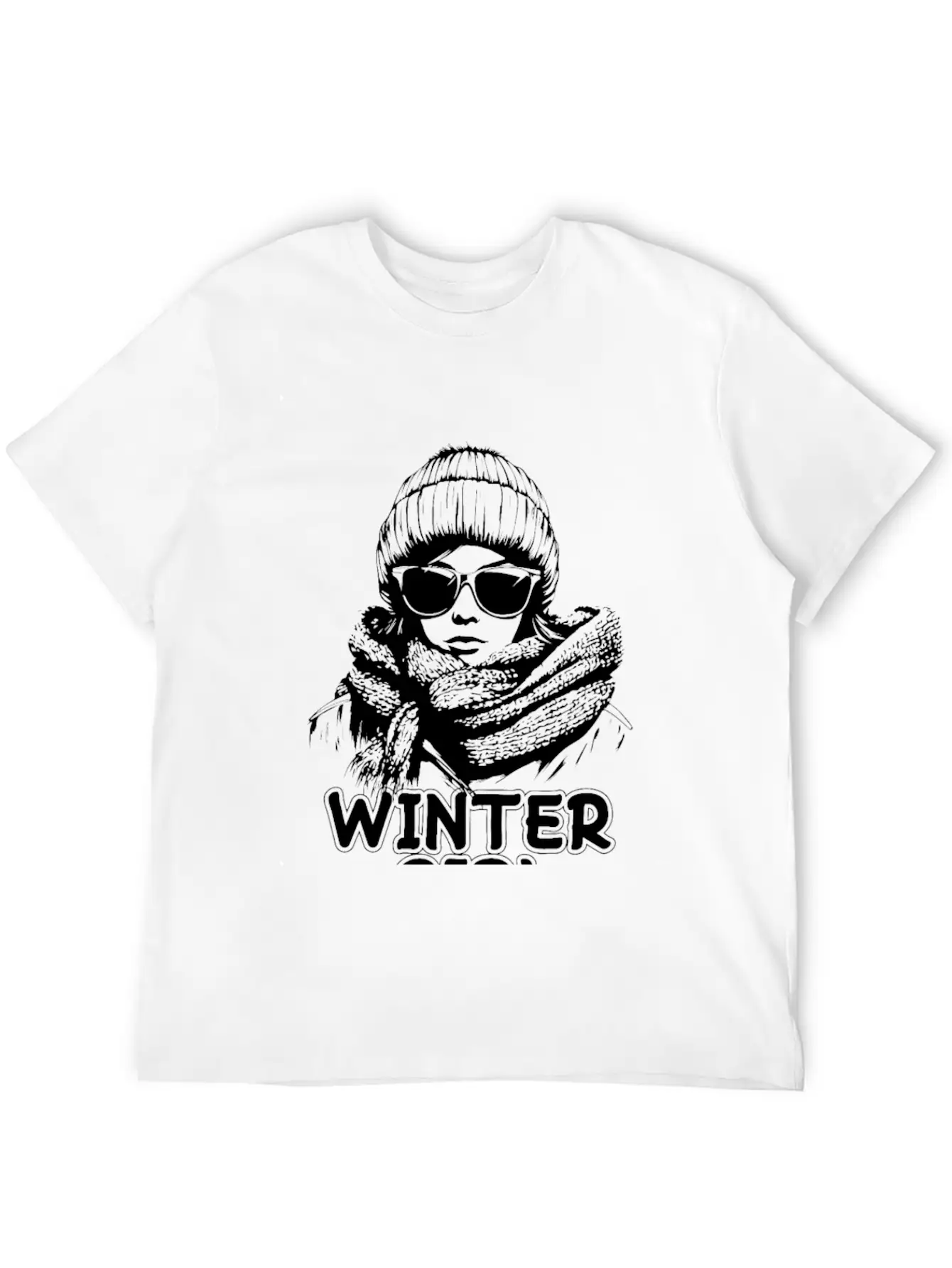 Winter Girl Modern Fit Casual T-Shirt ��� Clean And Versatile Design