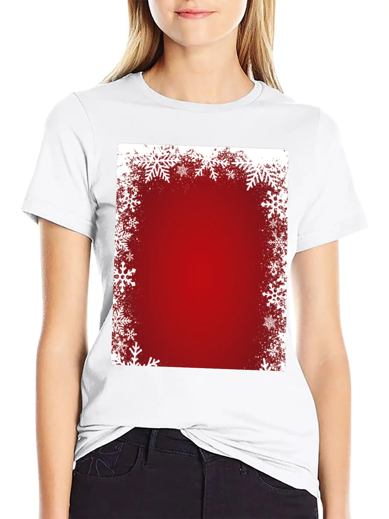 Winter Image Background Classic Fit Graphic Tee For Daily Comfort – Unisex Cotton Shirt