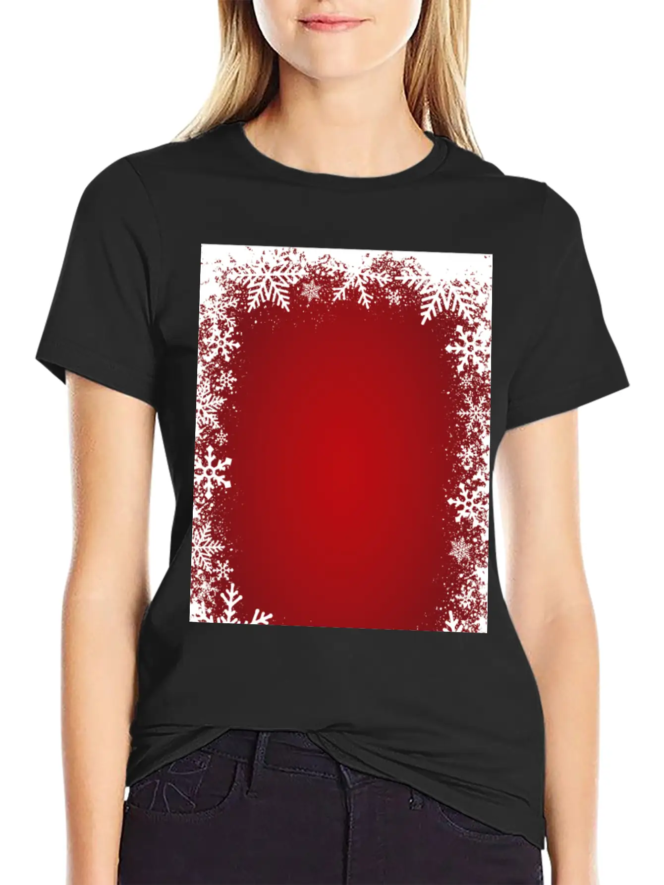 Winter Image Background Classic Fit Graphic Tee For Daily Comfort – Unisex Cotton Shirt