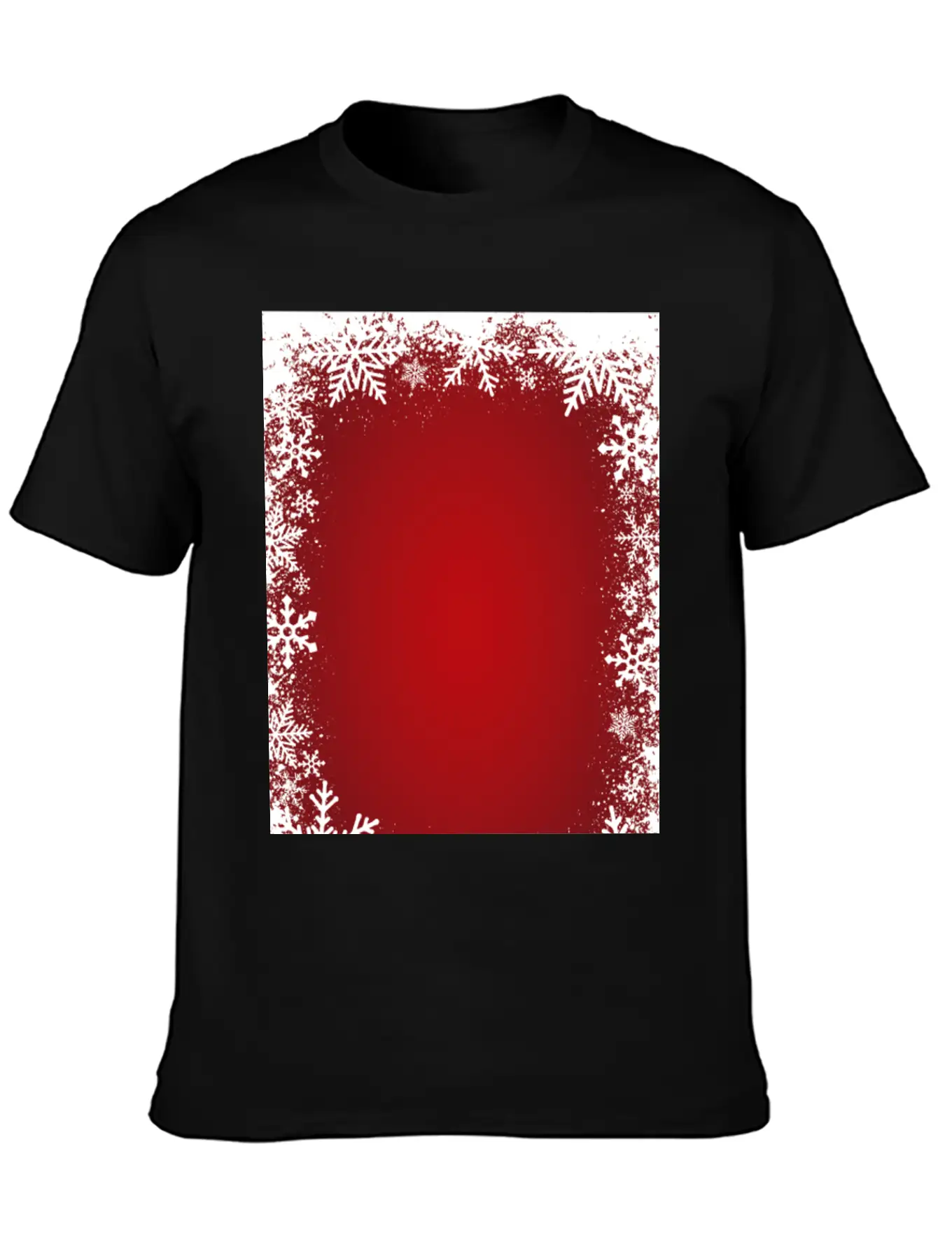 Winter Image Background Classic Fit Graphic Tee For Daily Comfort – Unisex Cotton Shirt
